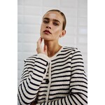 With Black WIthblack Merian boucle vest streep