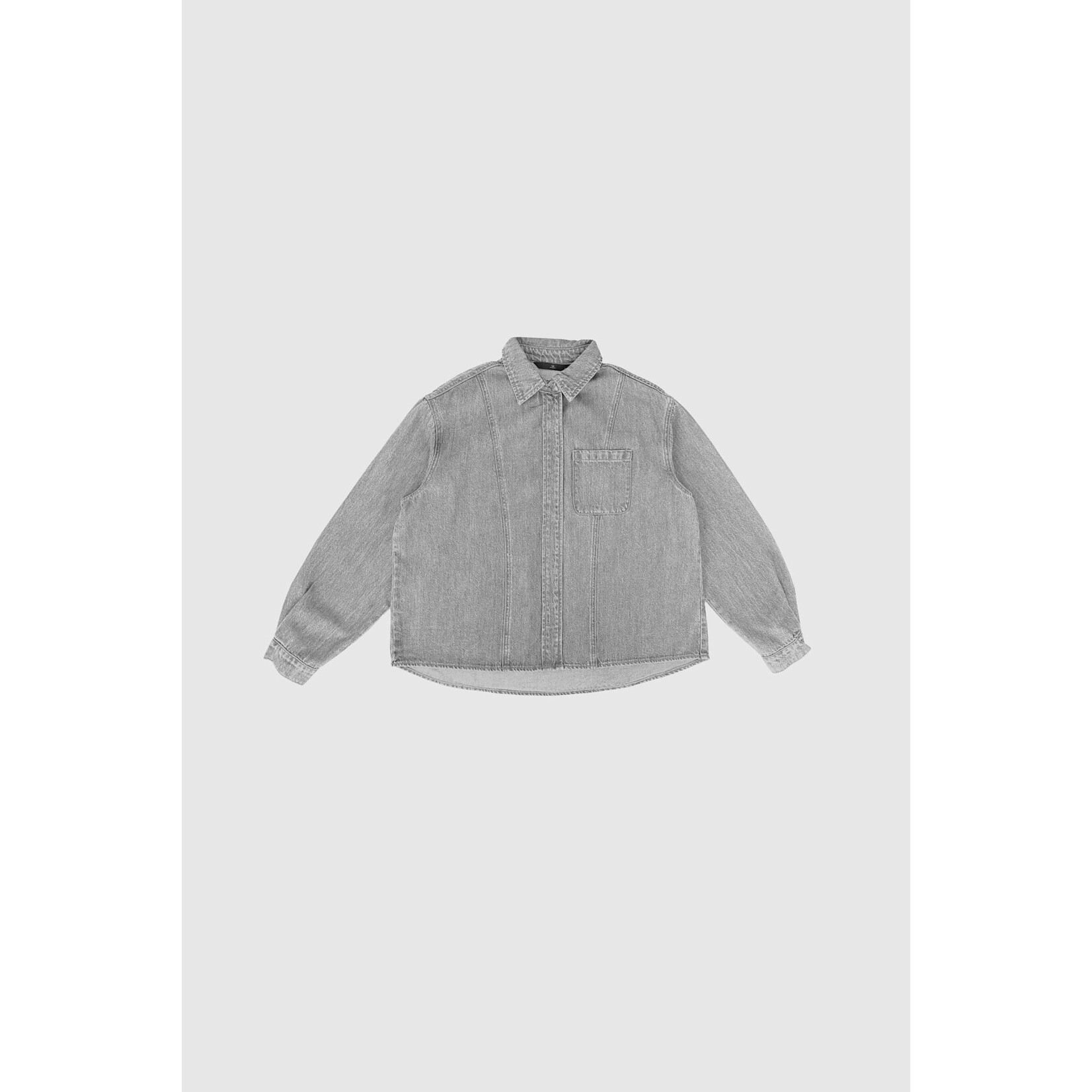 Withblack Penelope denim blouse grijs