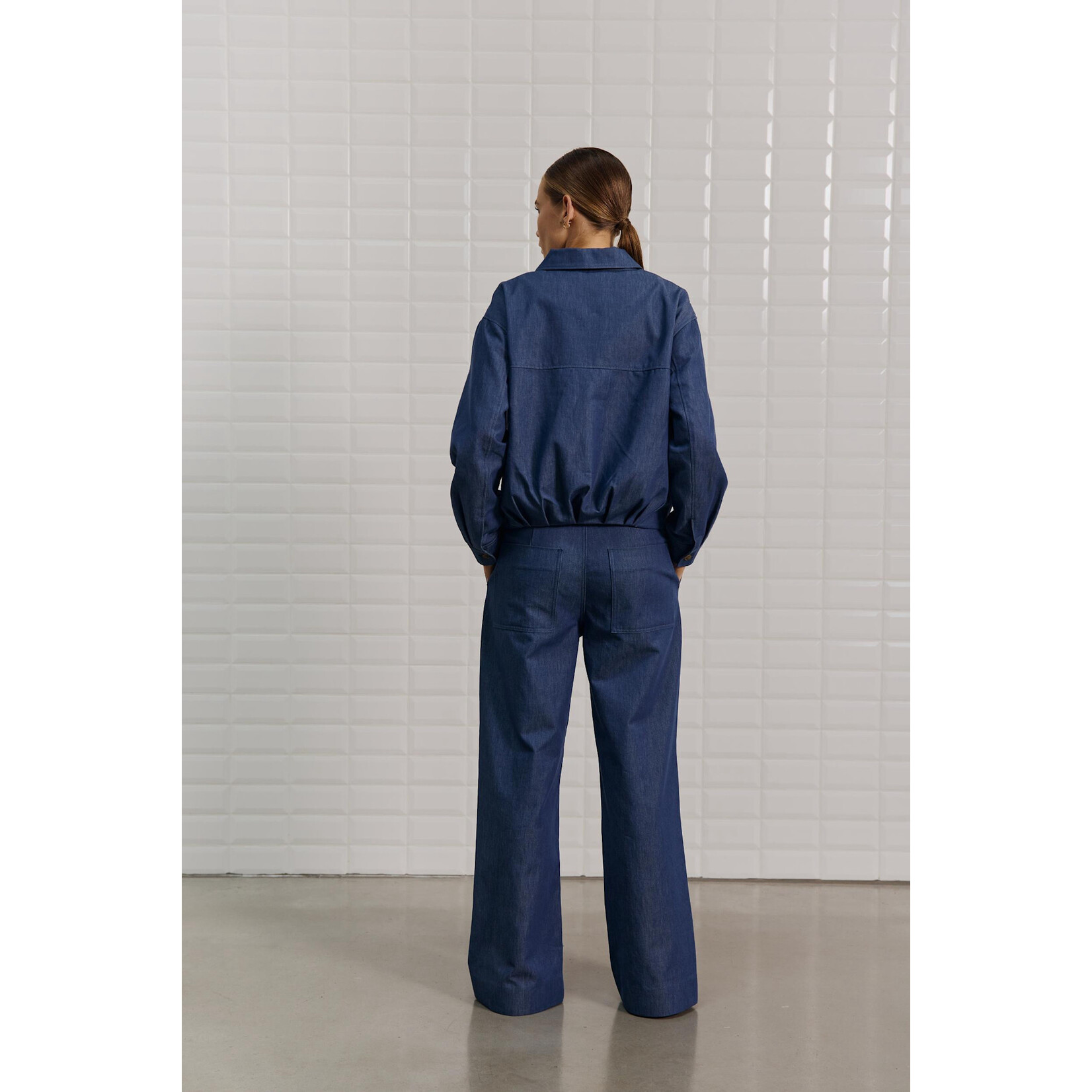 With Black Withblack Victoria indigo jacket blauw