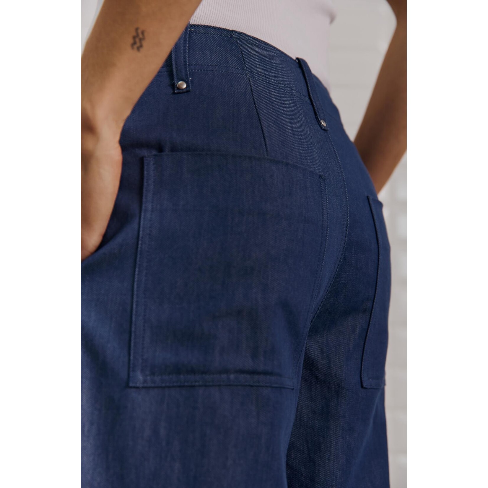 With Black Withblack Victoria indigo broek blauw