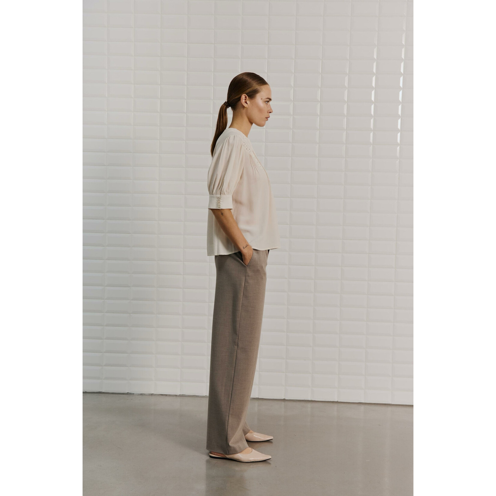 With Black Withblack Jenny blouse SS beige