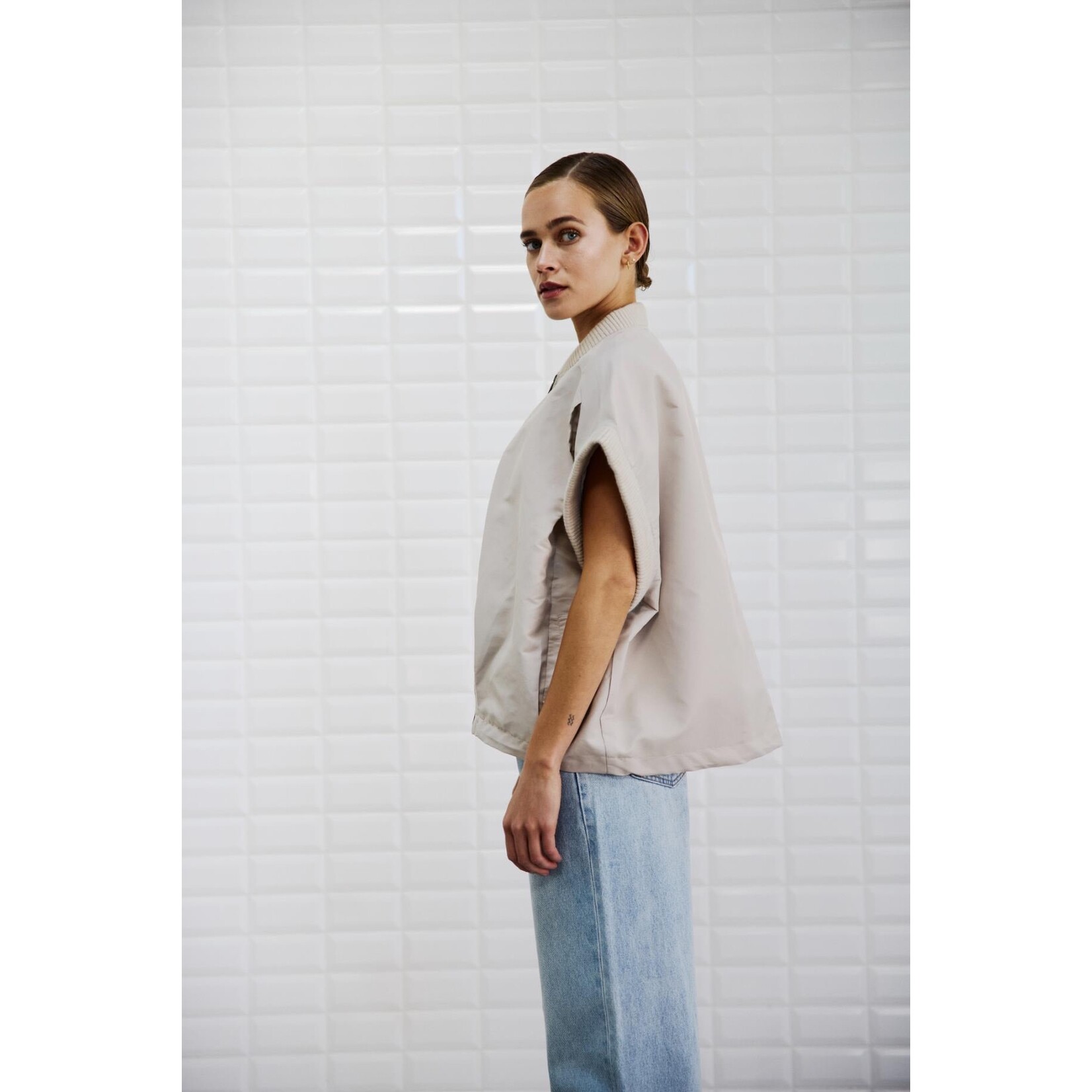 With Black Withblack Gilet Imperial beige