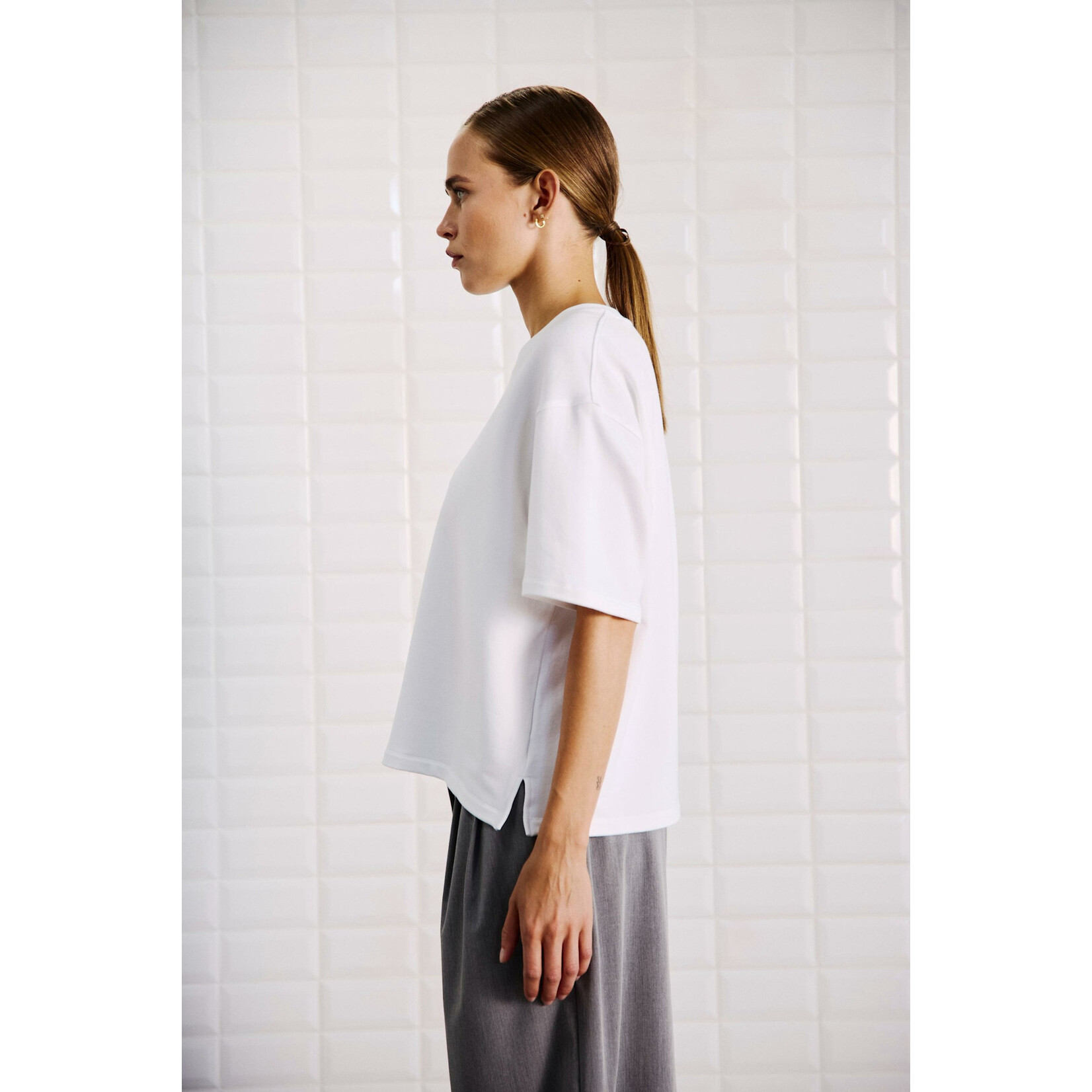 With Black Withblack Tindra oversized t-shirt wit