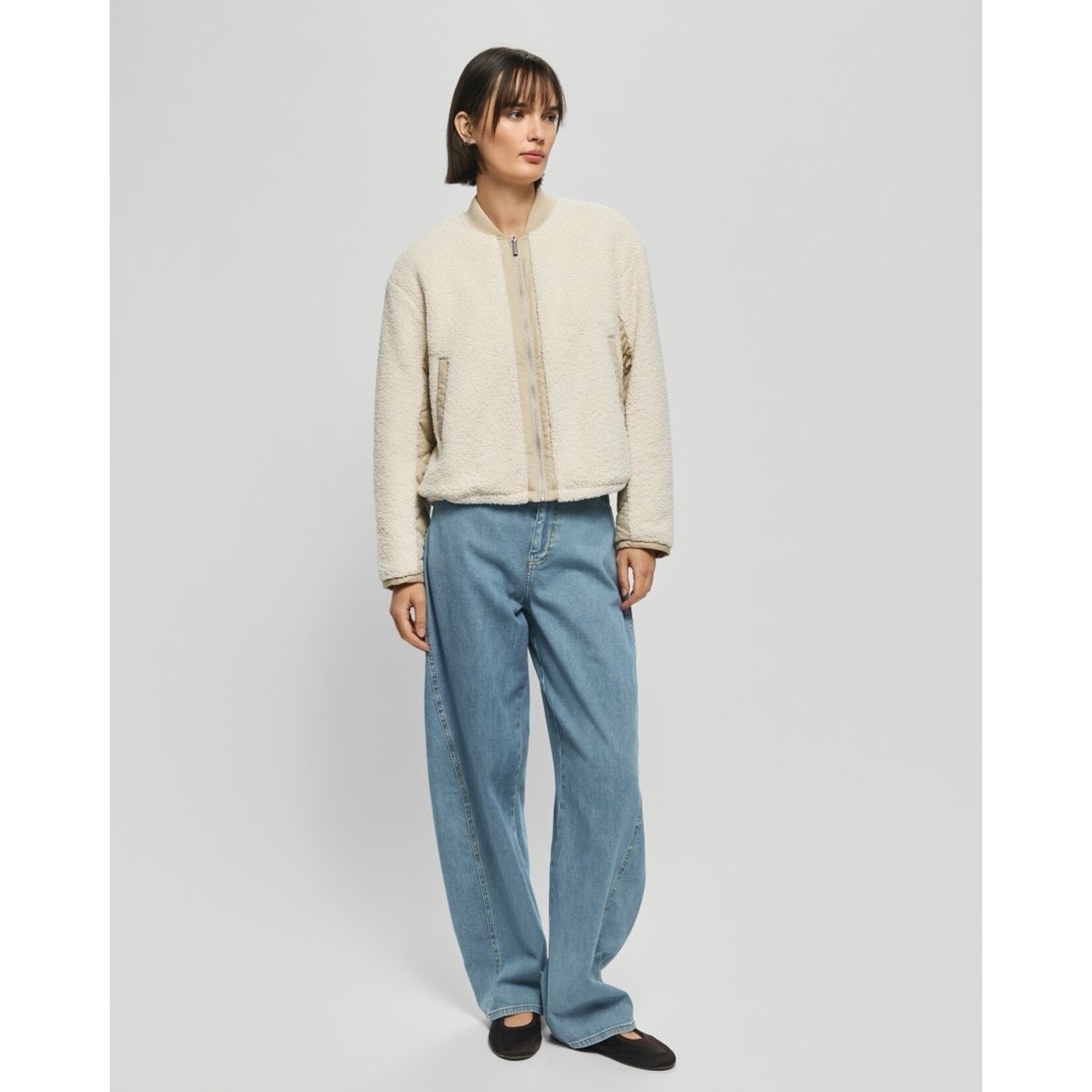 Moss Copenhagen Latha teddy jas beige