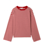 Longsleeve Sara streep rood