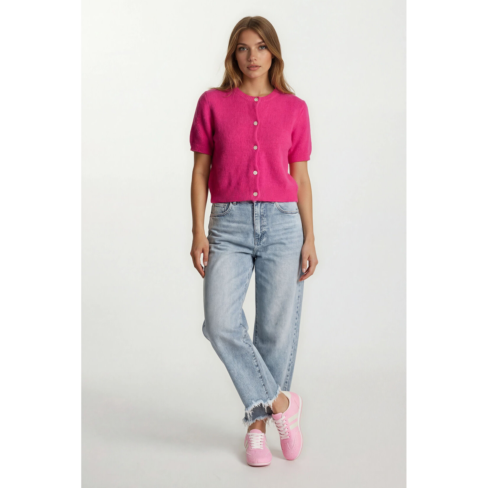 Vestje korte mouw Maud roze