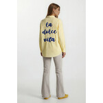 Streep blouse Dolce Vita geel