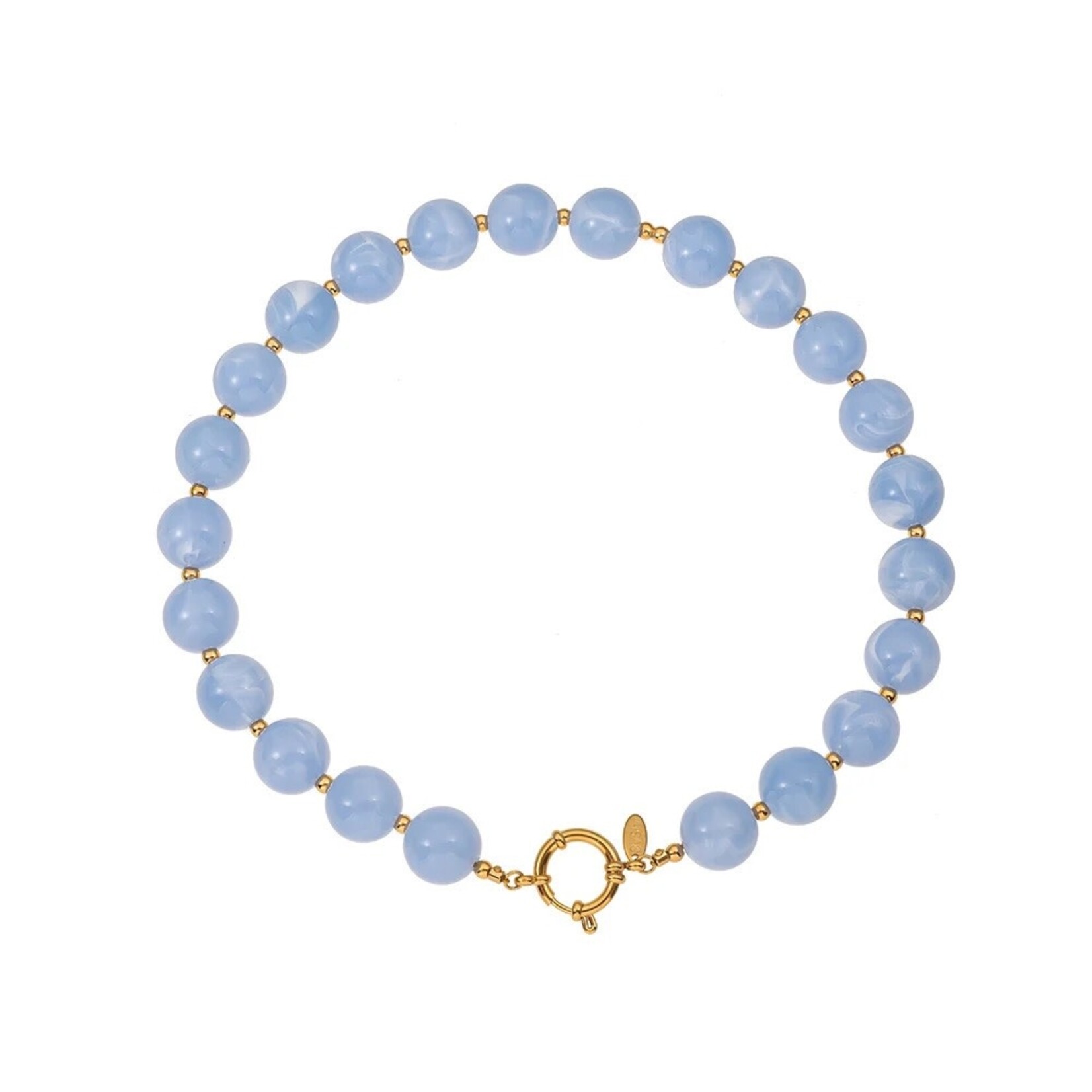 ByShir BY SHIR KETTING LUXE KRALEN BLAUW