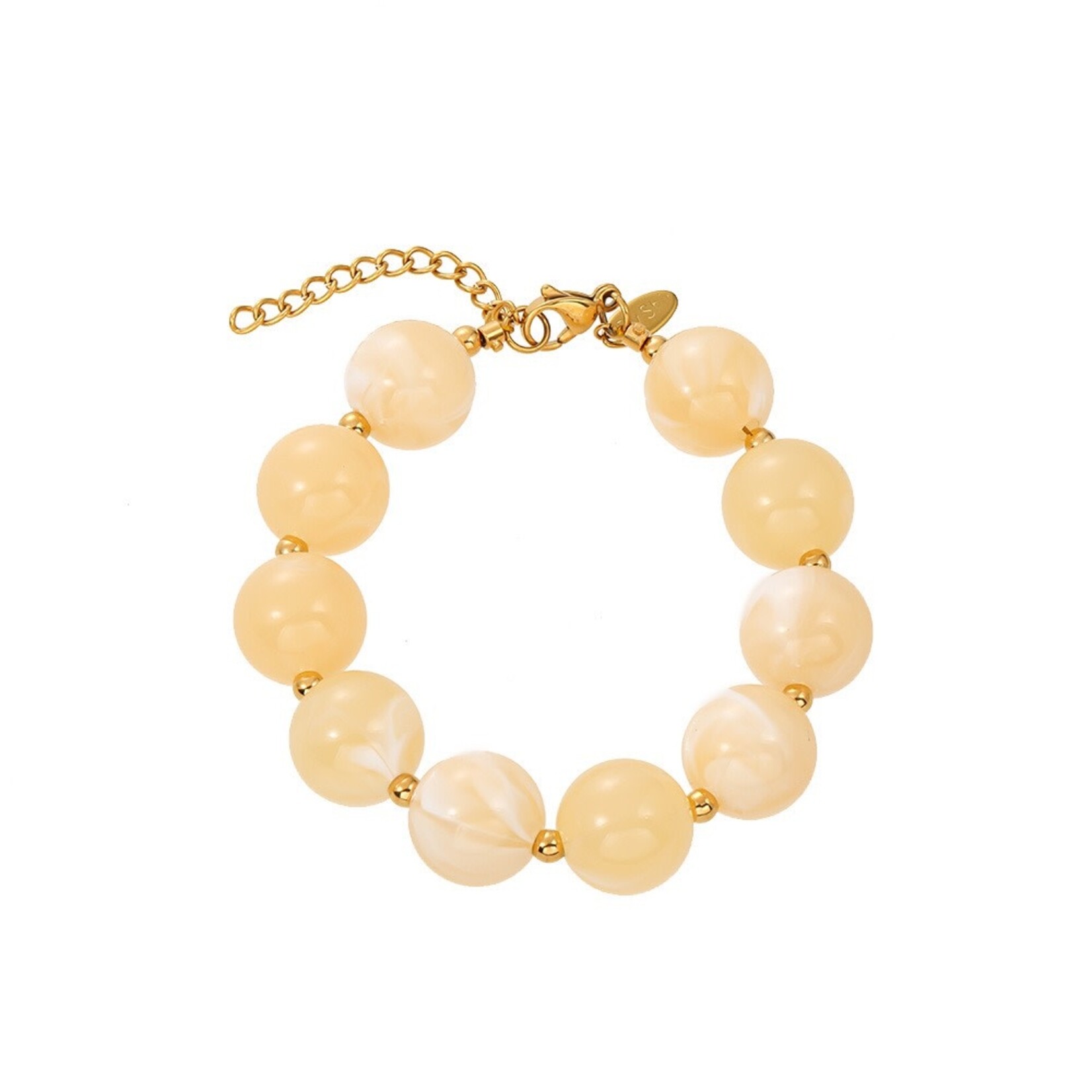 ByShir BY SHIR ARMBAND LUXE KRALEN GEEL