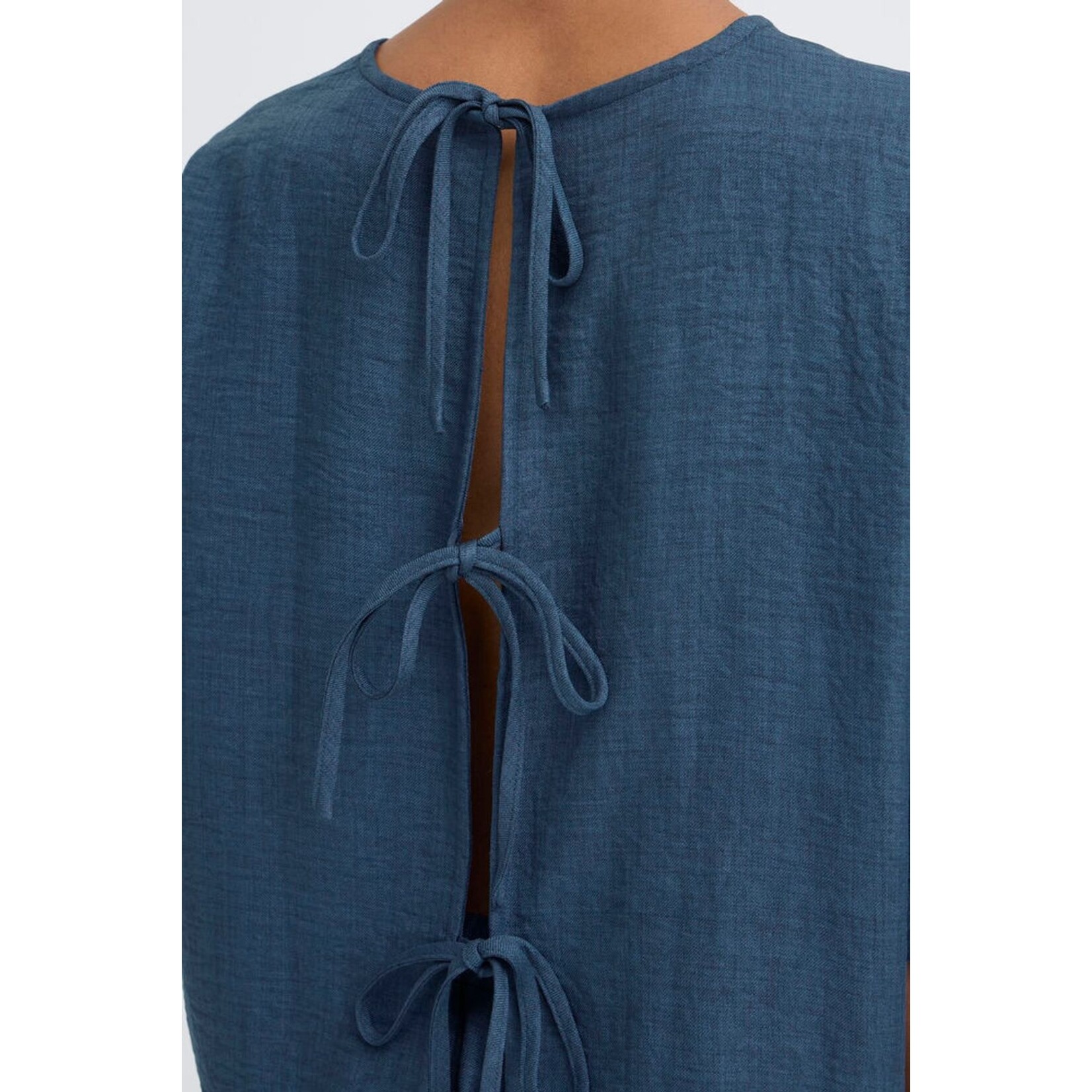 ICHI Ihkatico top strik blauw