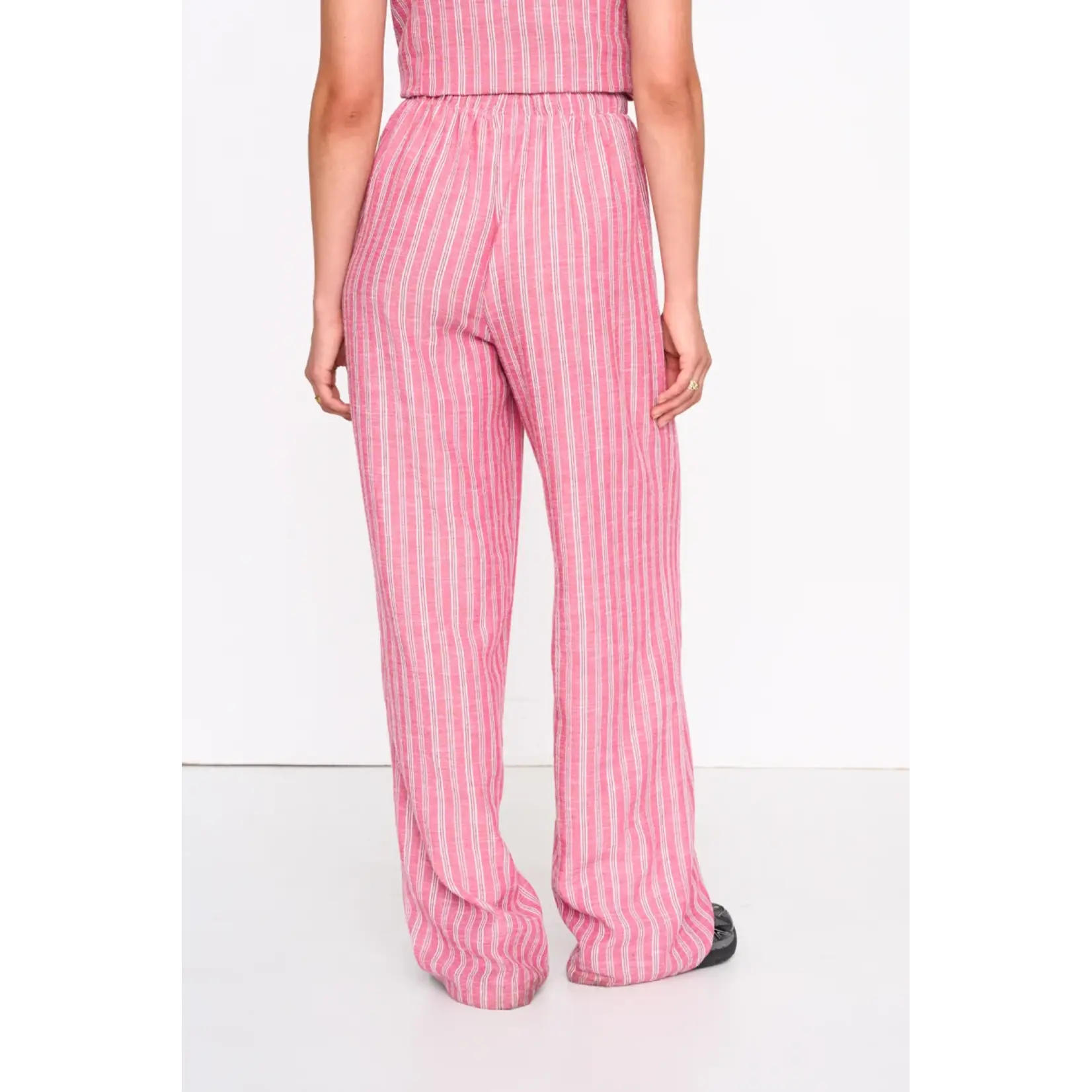 24Colours 24Colours  broek Jannie streep roze