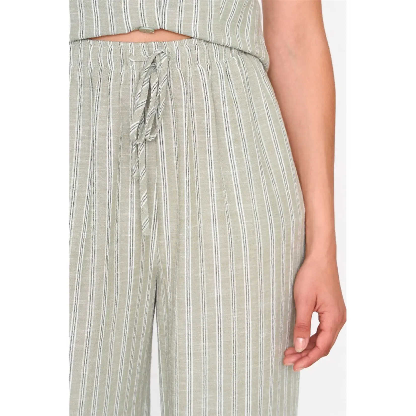 24Colours 24Colours  broek Jannie streep groen