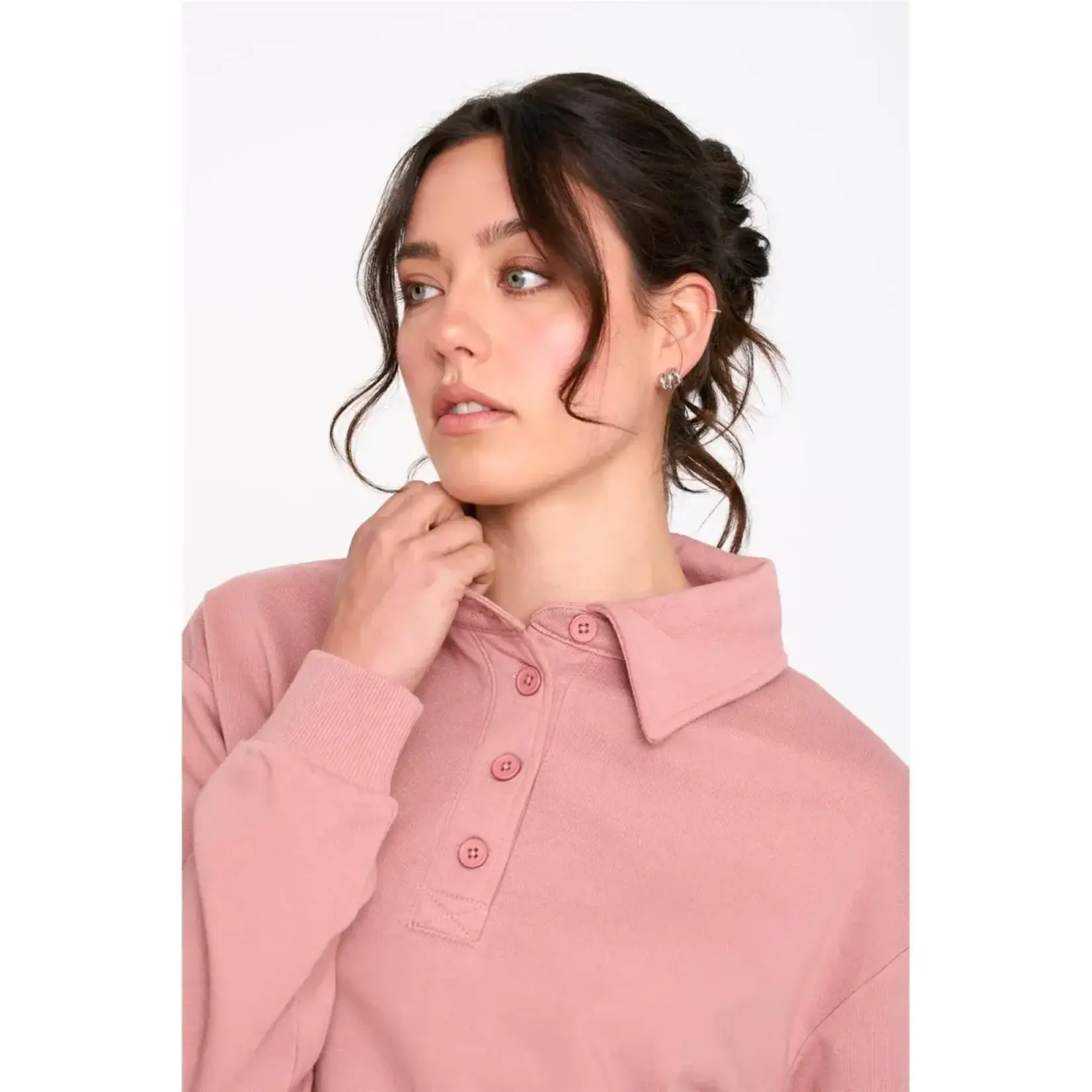 24Colours 24Colours sweater polo Merel roze