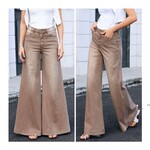 Wide jeans Selma bruin