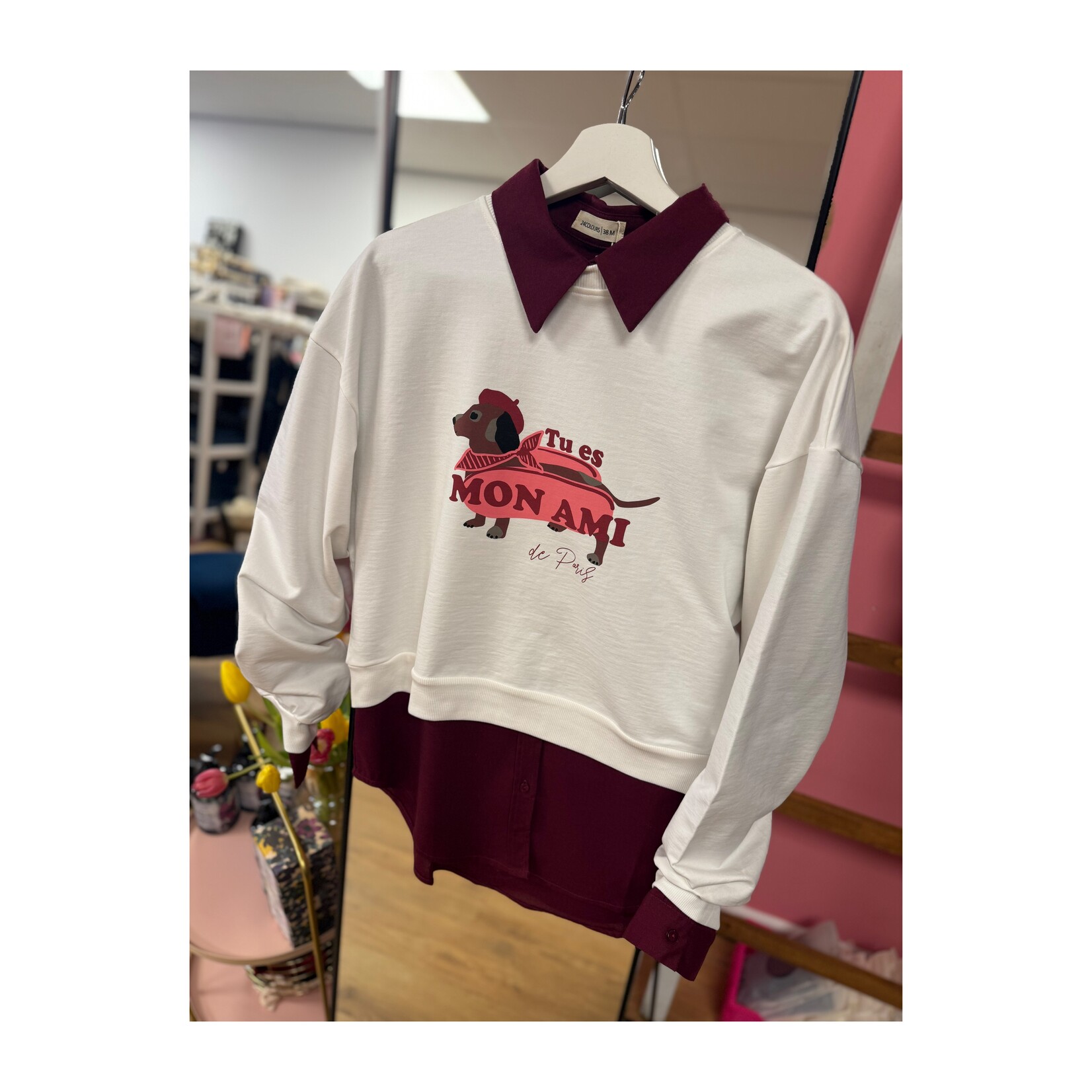 24Colours 24Colours blouse Loena rood