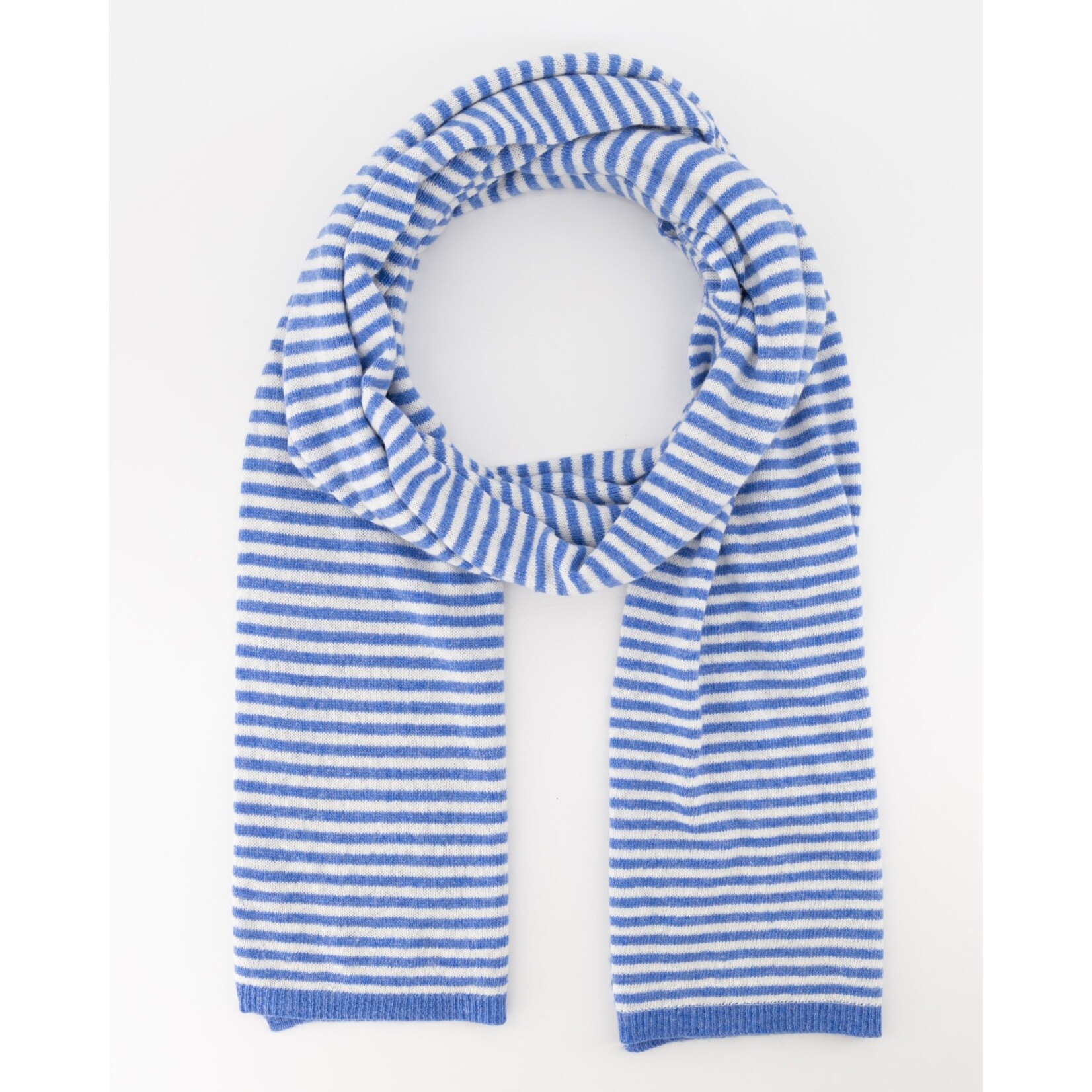Sjaal Cassy streep licht blauw