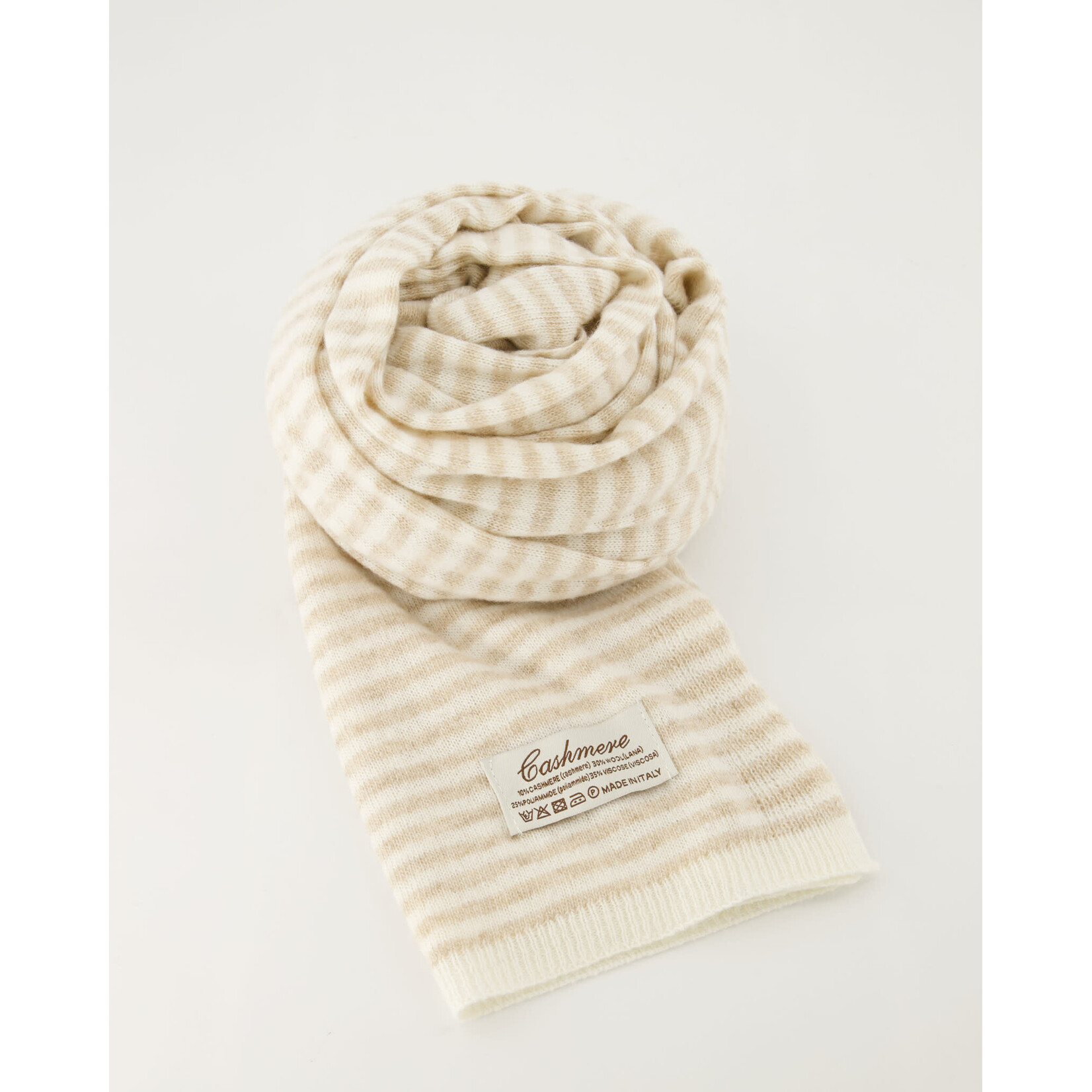 Sjaal Cassy streep creme