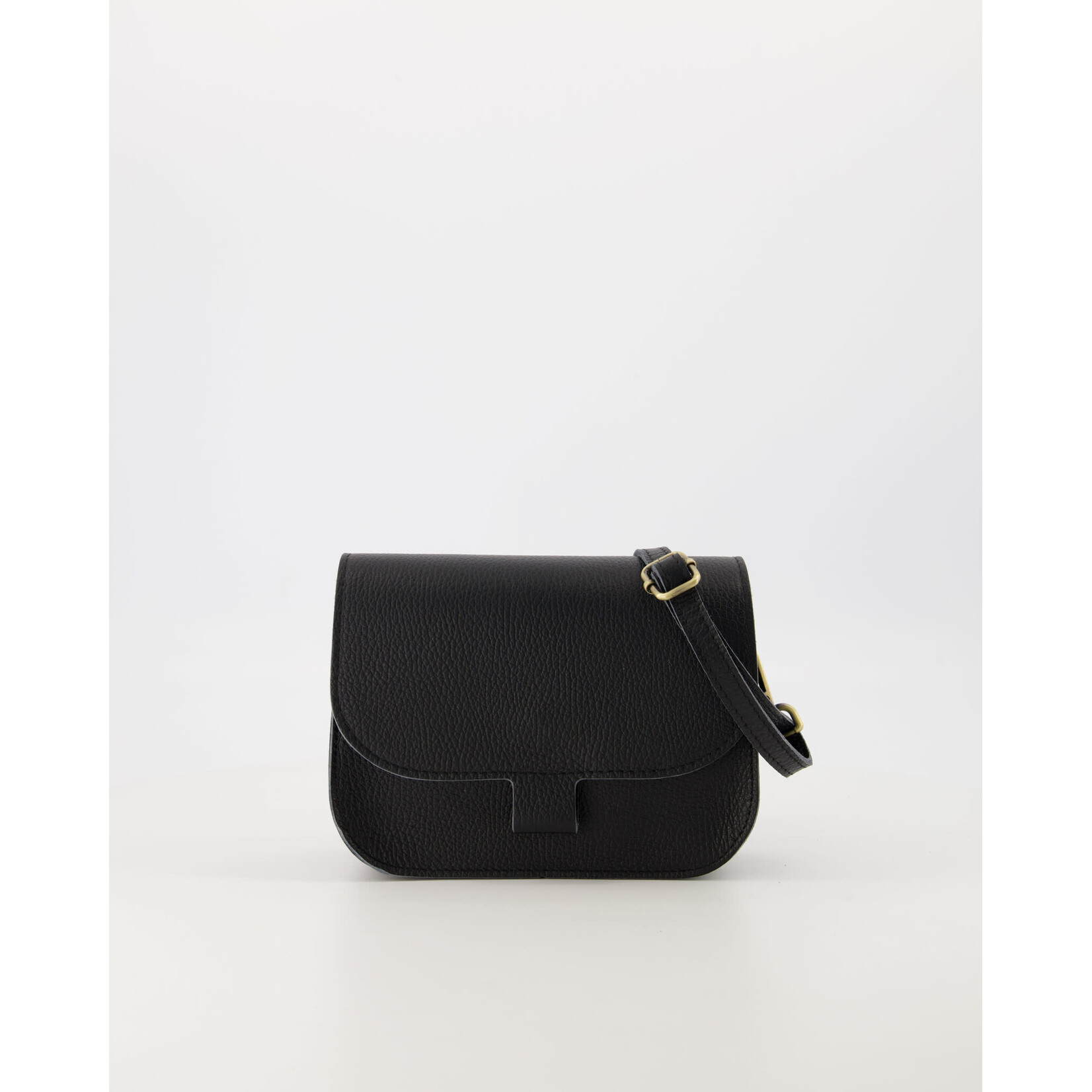 Leren tas Flora zwart