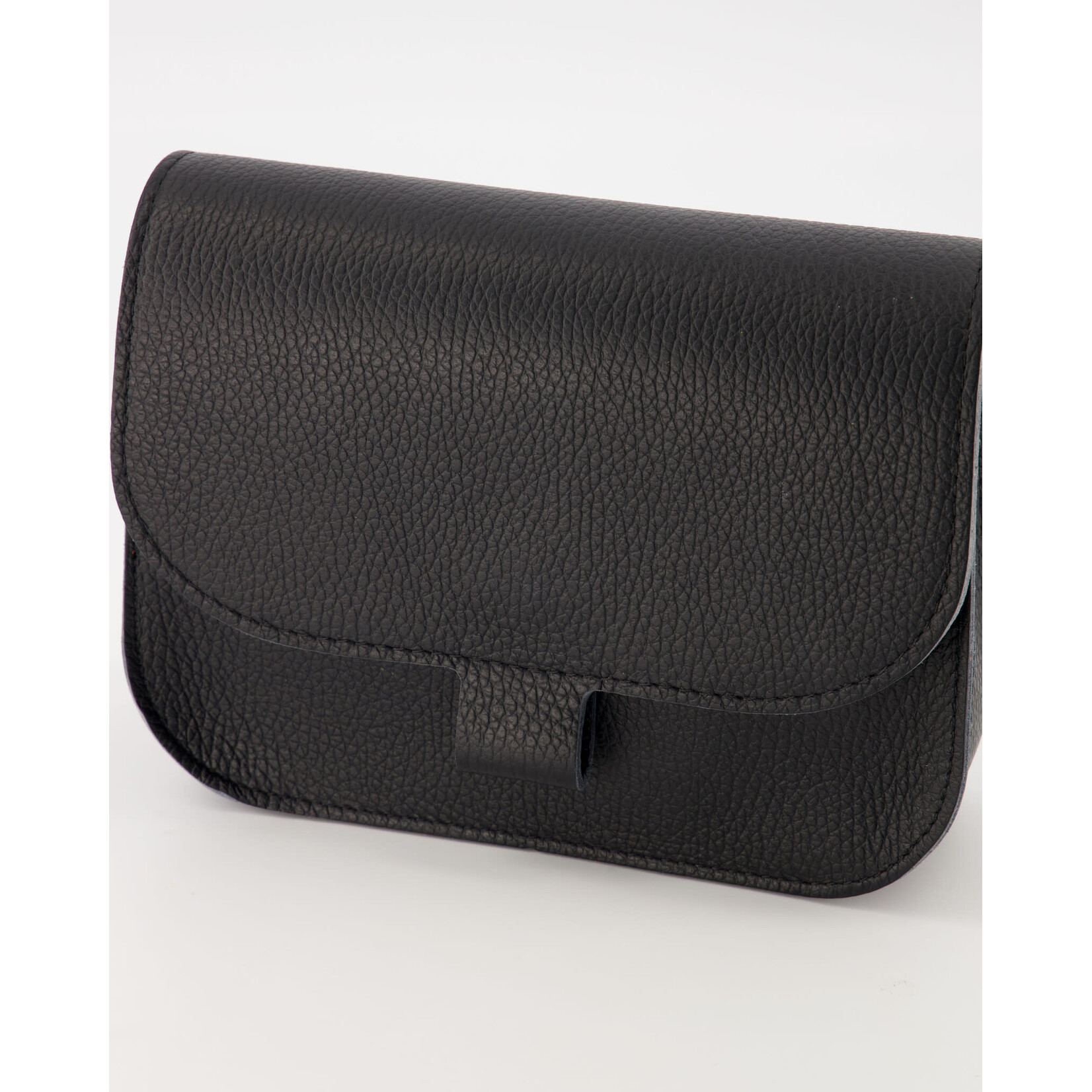 Leren tas Flora zwart