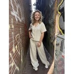 24Colours 24Colours streep broek Manon Beige