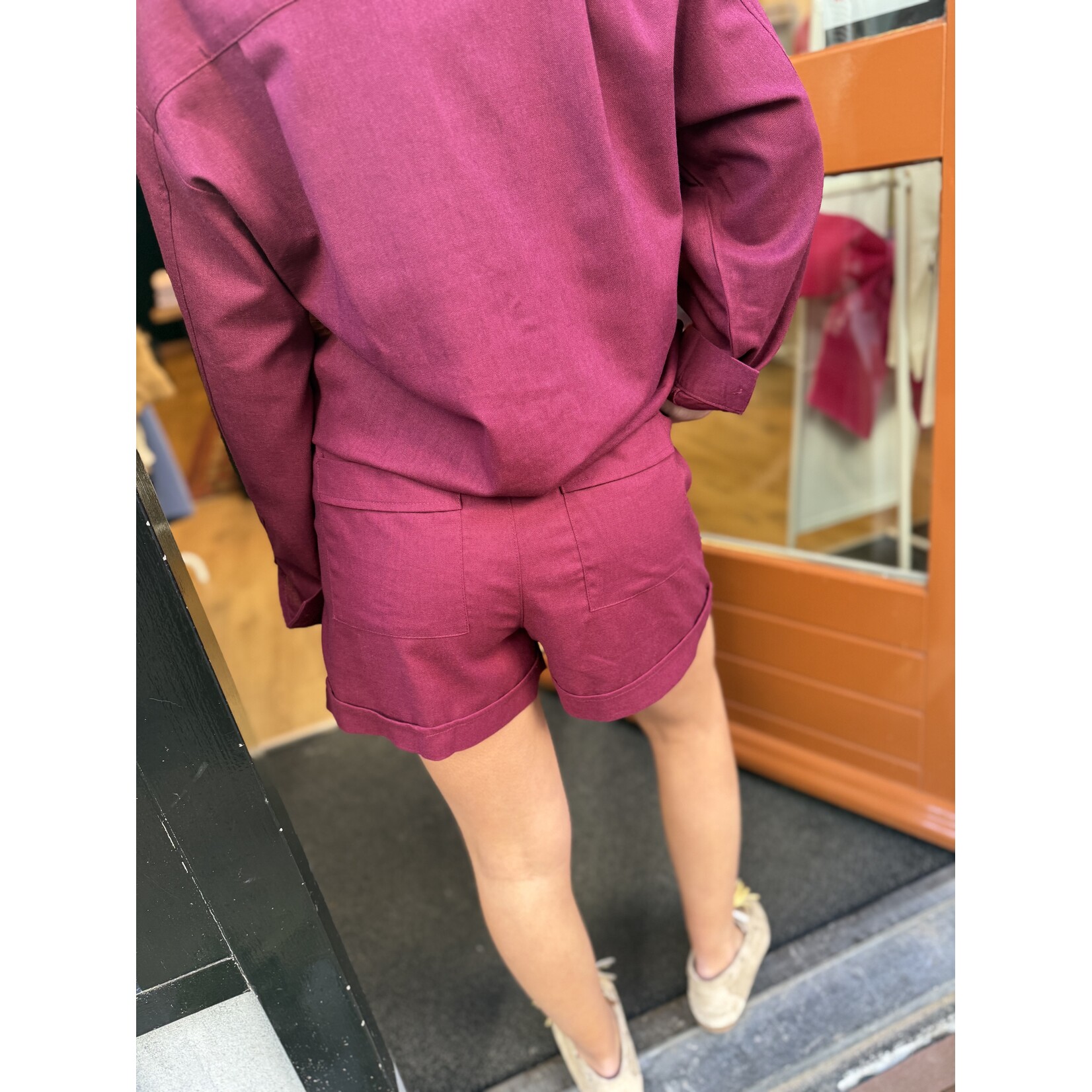 24Colours 24Colours korte broek Loena rood