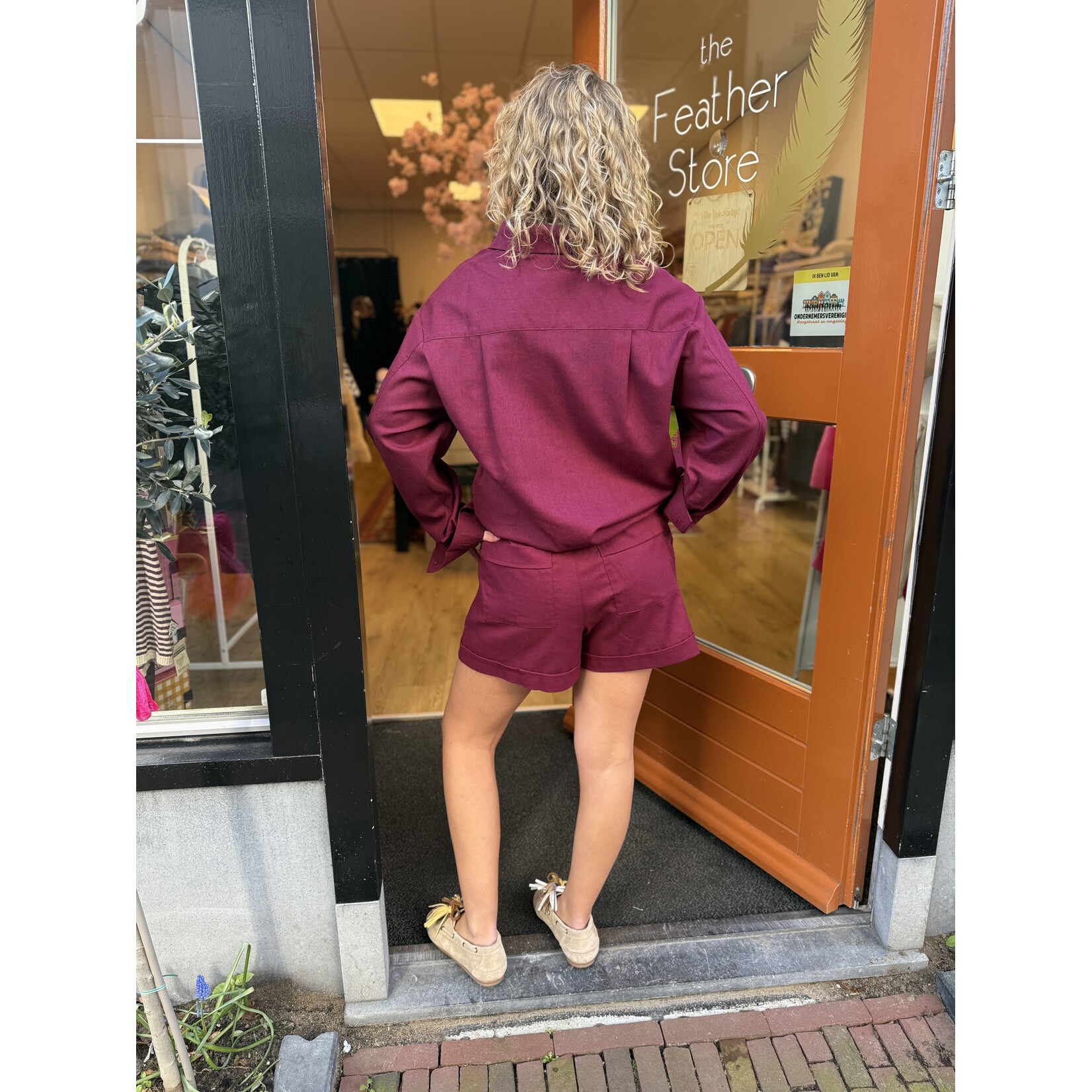 24Colours 24Colours korte broek Loena rood