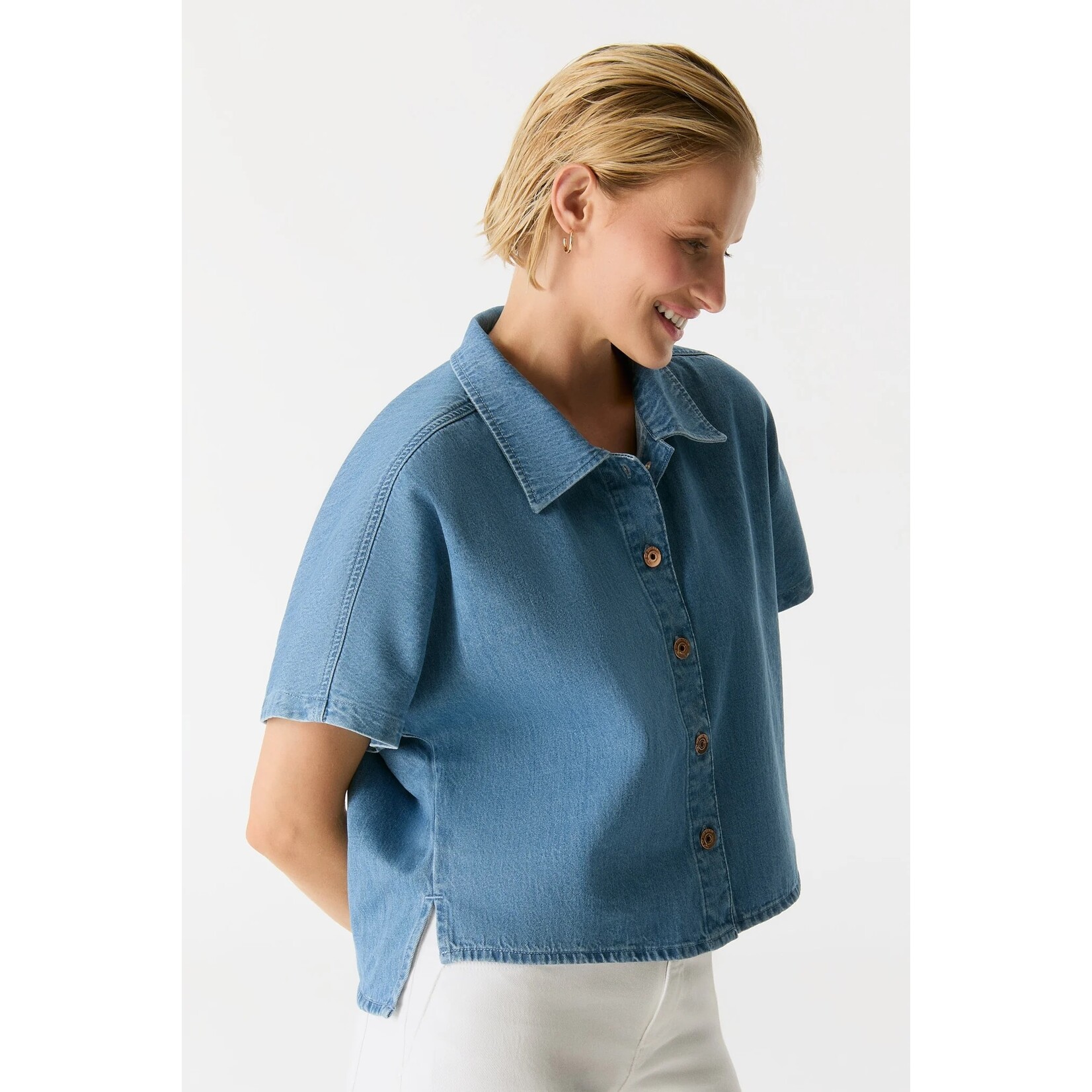 C.O.J. COJ blouse Jennifer blue  denim