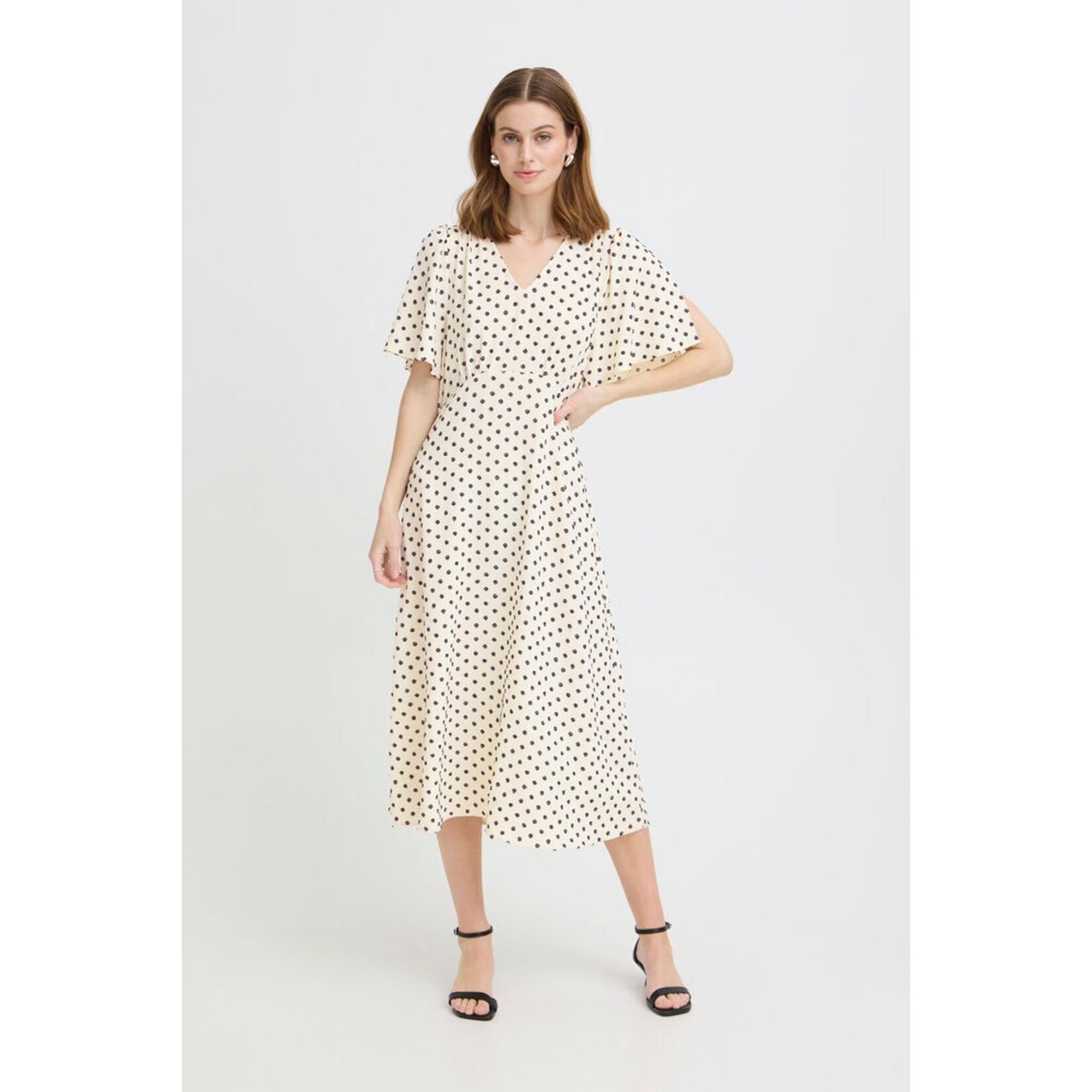 ICHI Ihzabby lange jurk wit