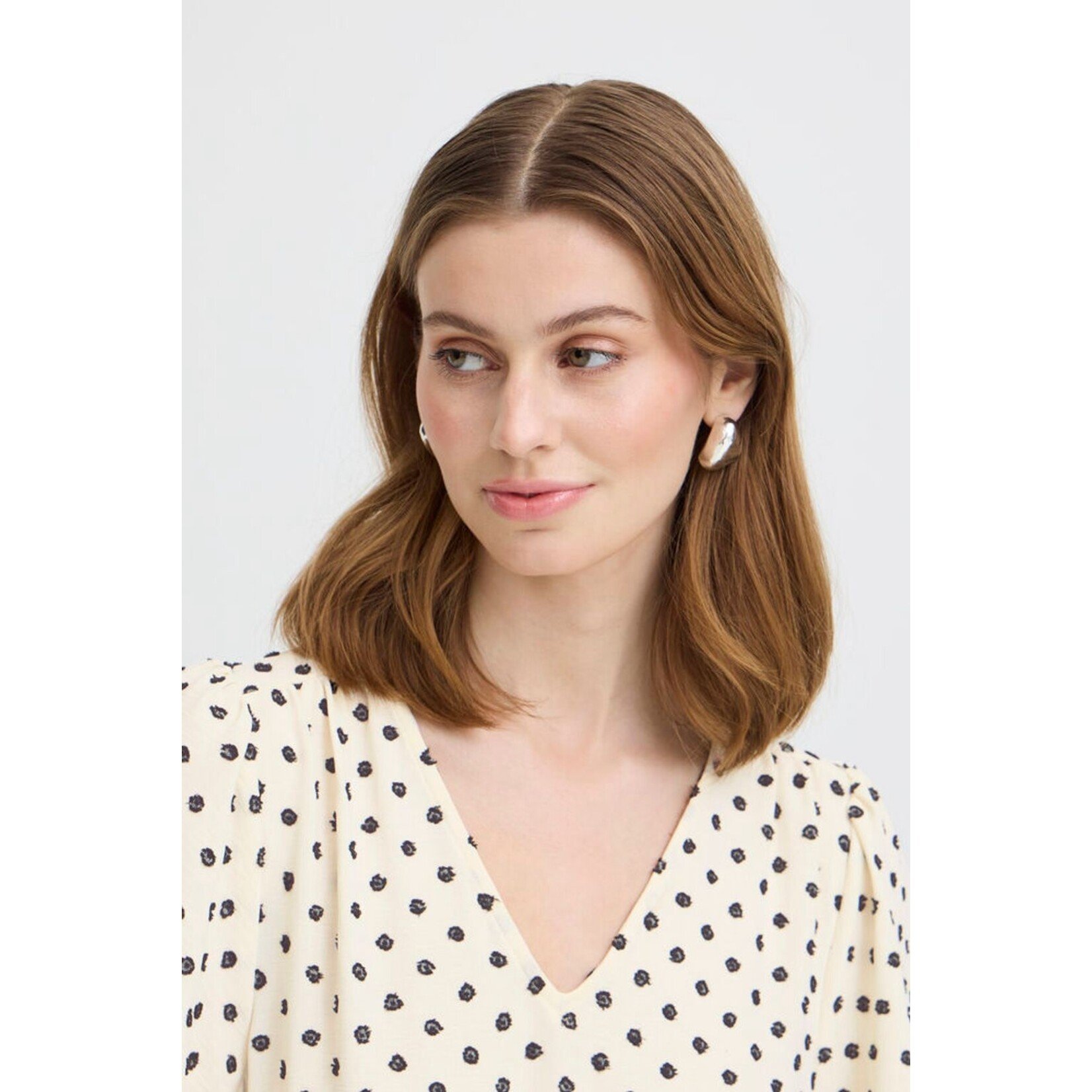 ICHI Ihzabby lange jurk wit