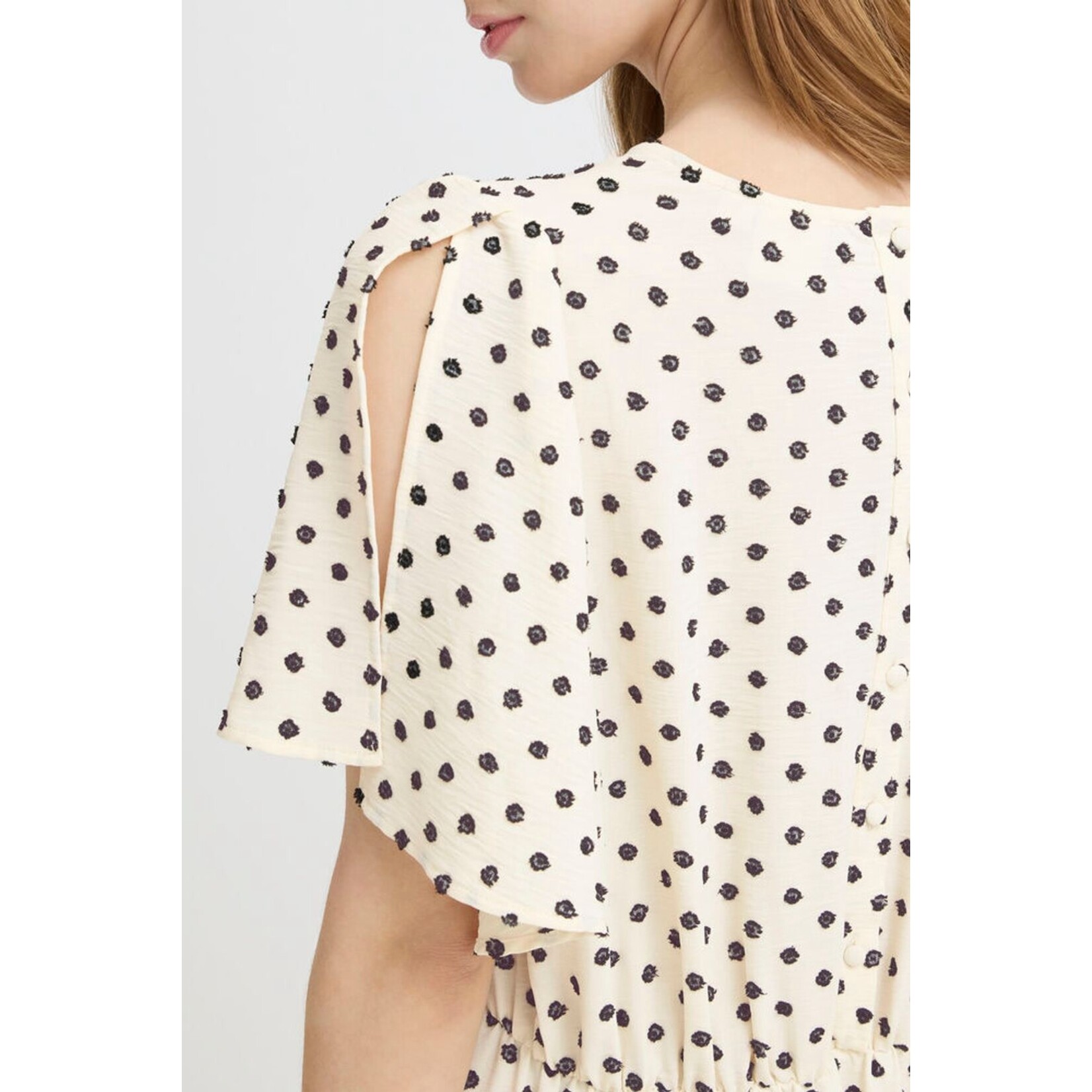 ICHI Ihzabby lange jurk wit