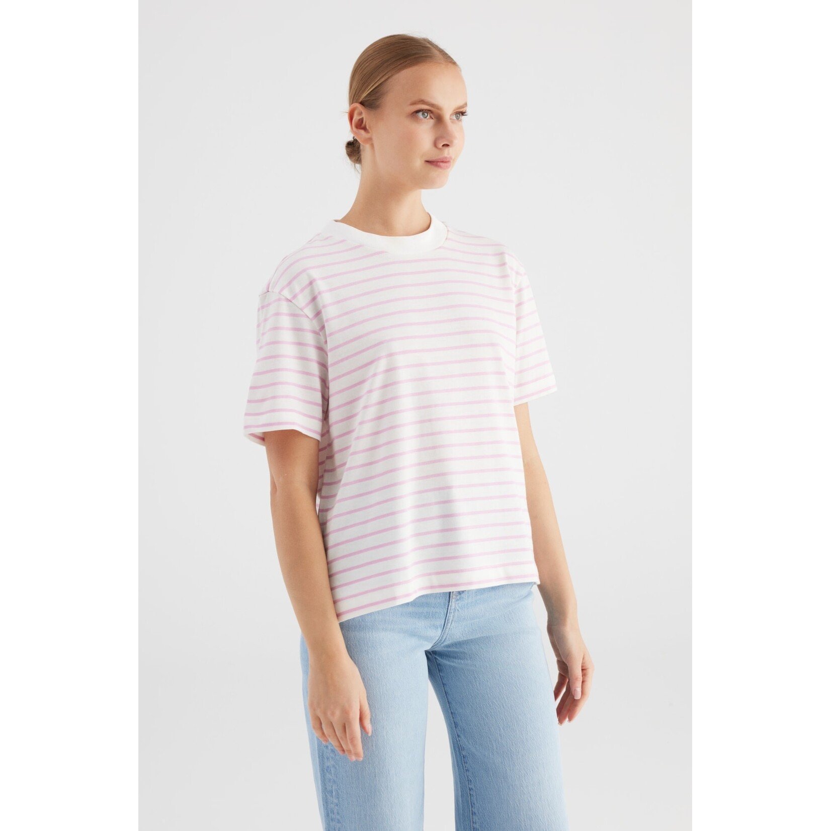 C.O.J. COJ t-shirt Lucia streep roze
