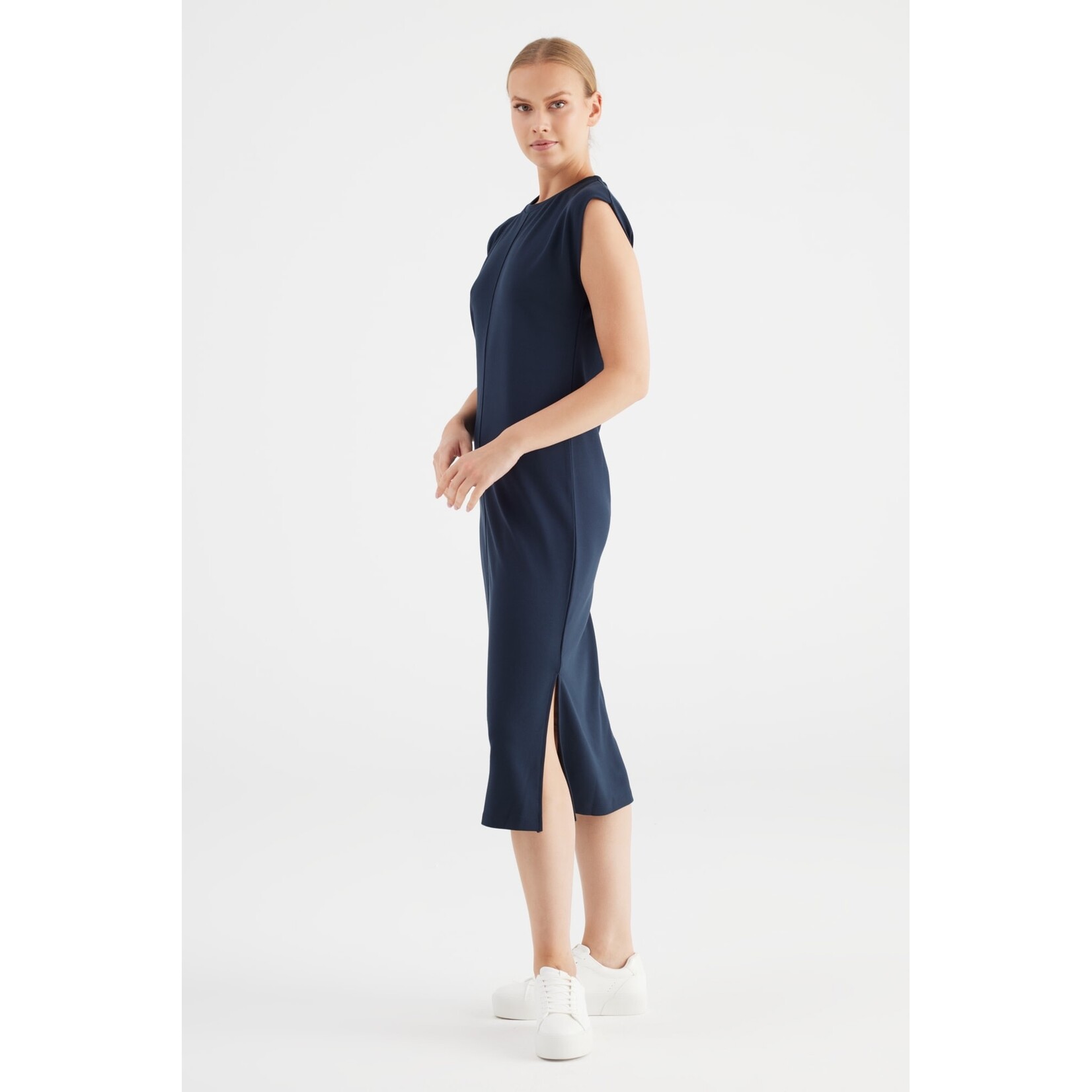 C.O.J. COJ lange jurk Marcia navy