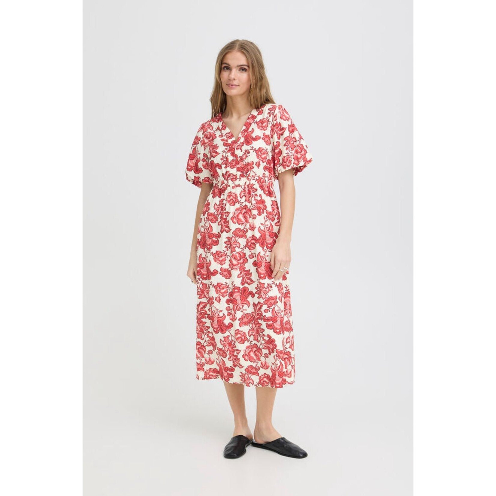 ICHI Ihgilvis maxi dress rood print