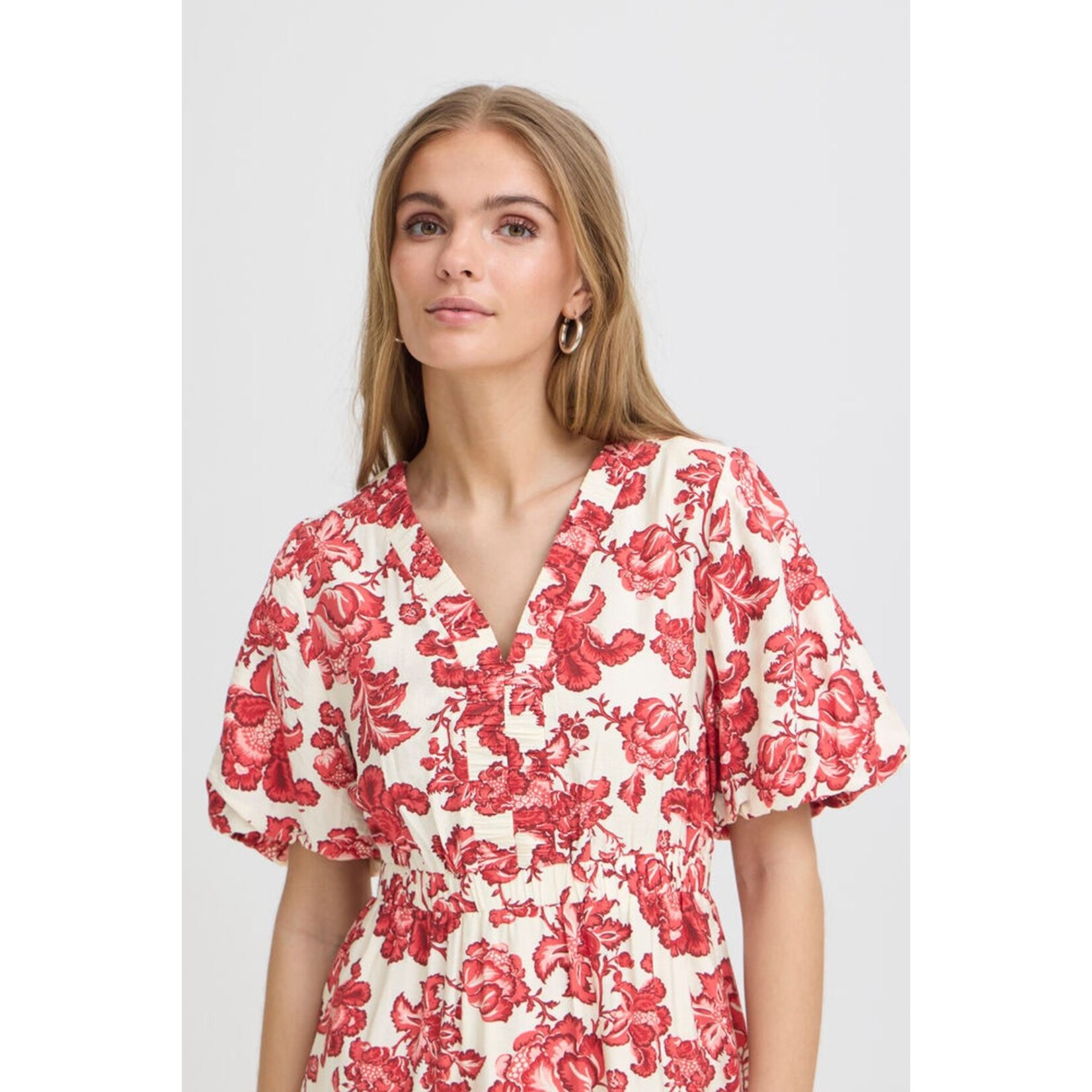 ICHI Ihgilvis maxi dress rood print