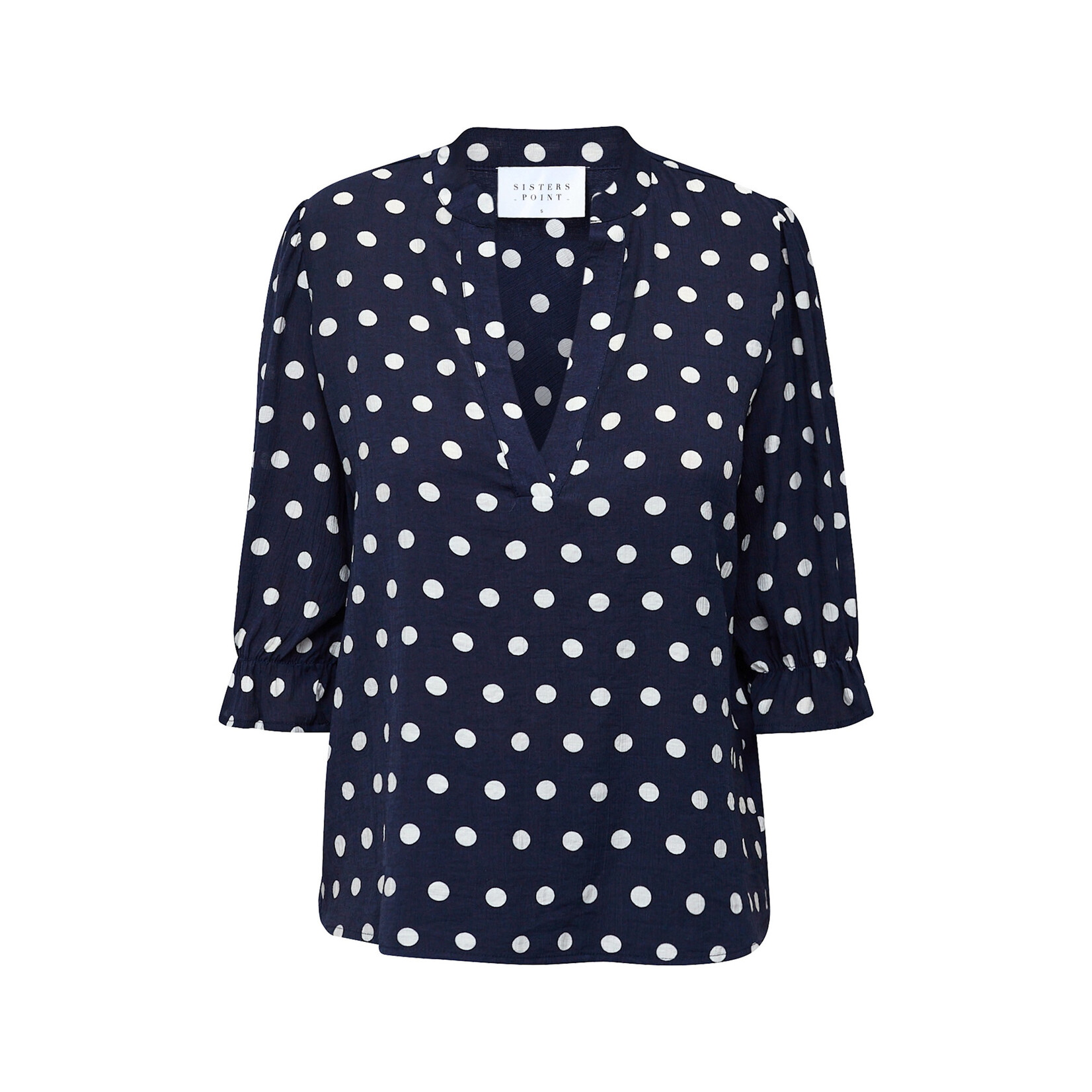 Sisters Point Venny blouse blauw dot