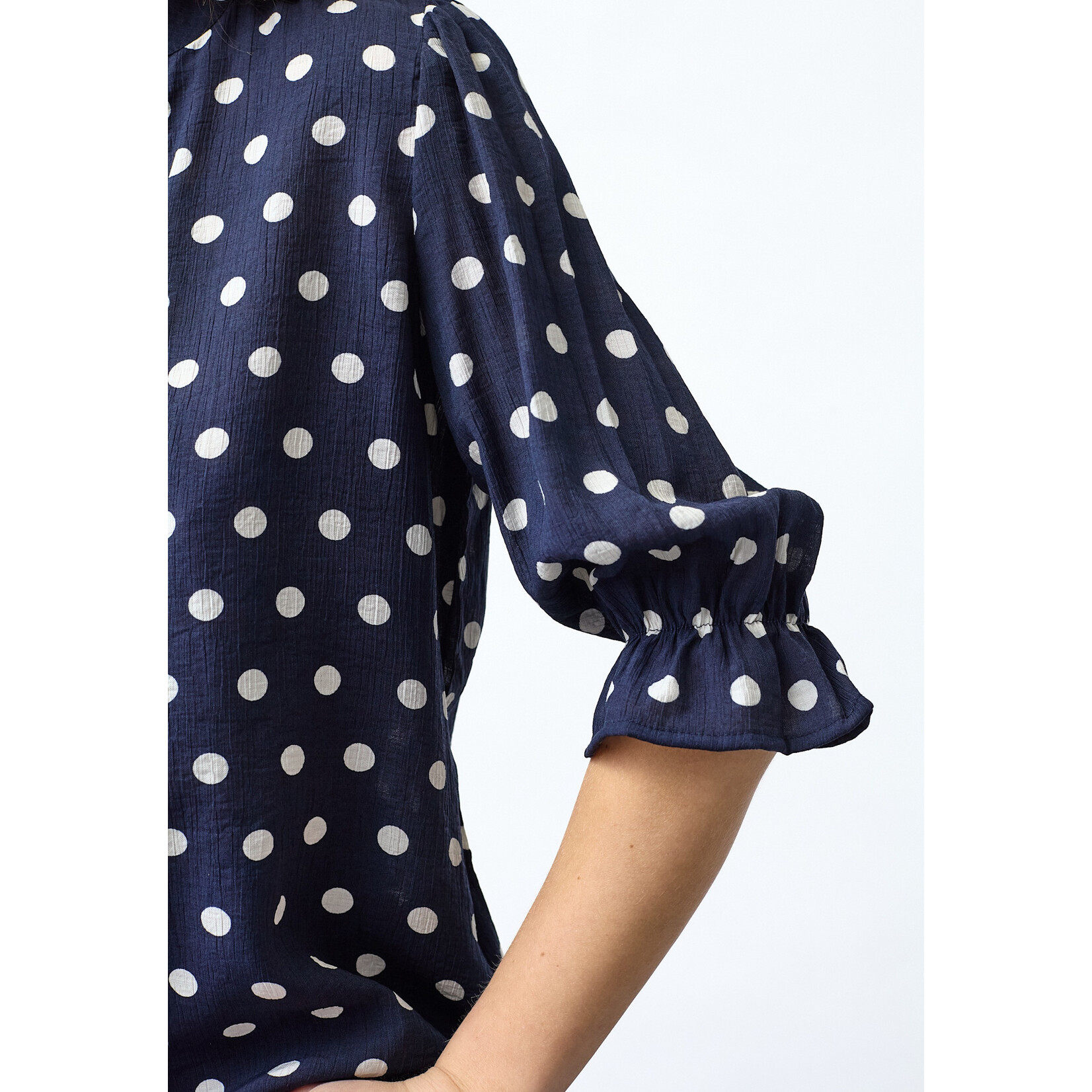 Sisters Point Venny blouse blauw dot