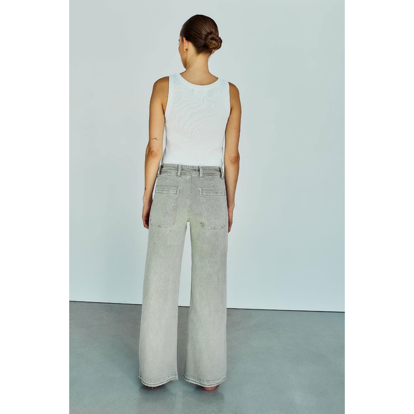 With Black WithBlack Muse wide jeans groen