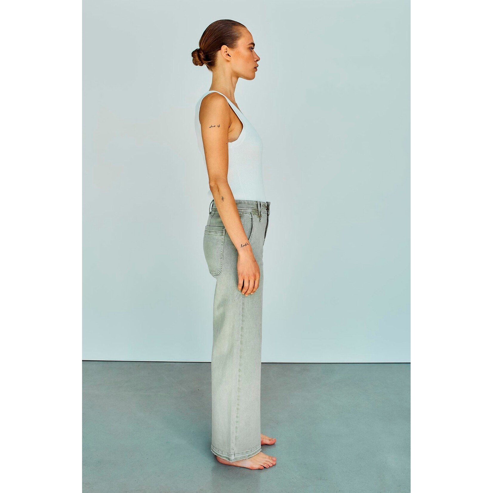 With Black WithBlack Muse wide jeans groen