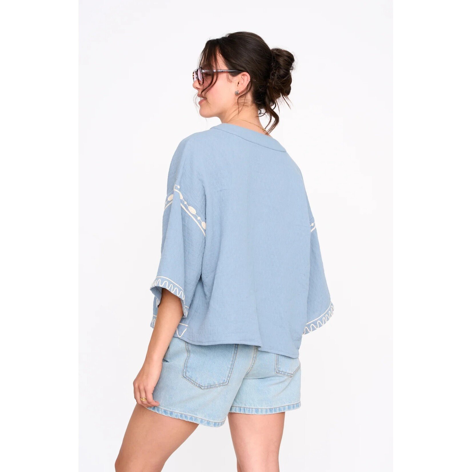 24Colours 24Colours strik vestje blauw