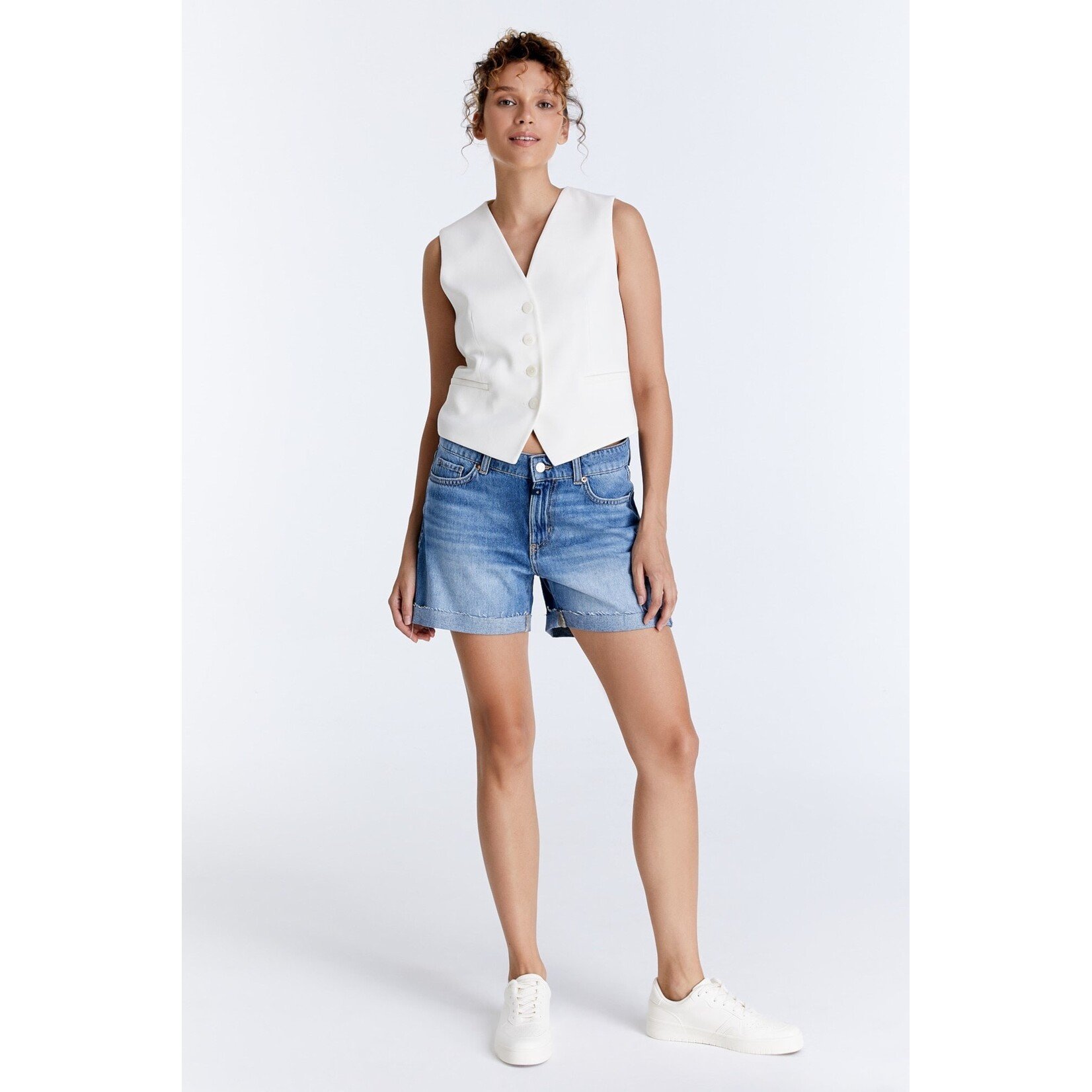 C.O.J. COJ denim Short Tracy medium blue