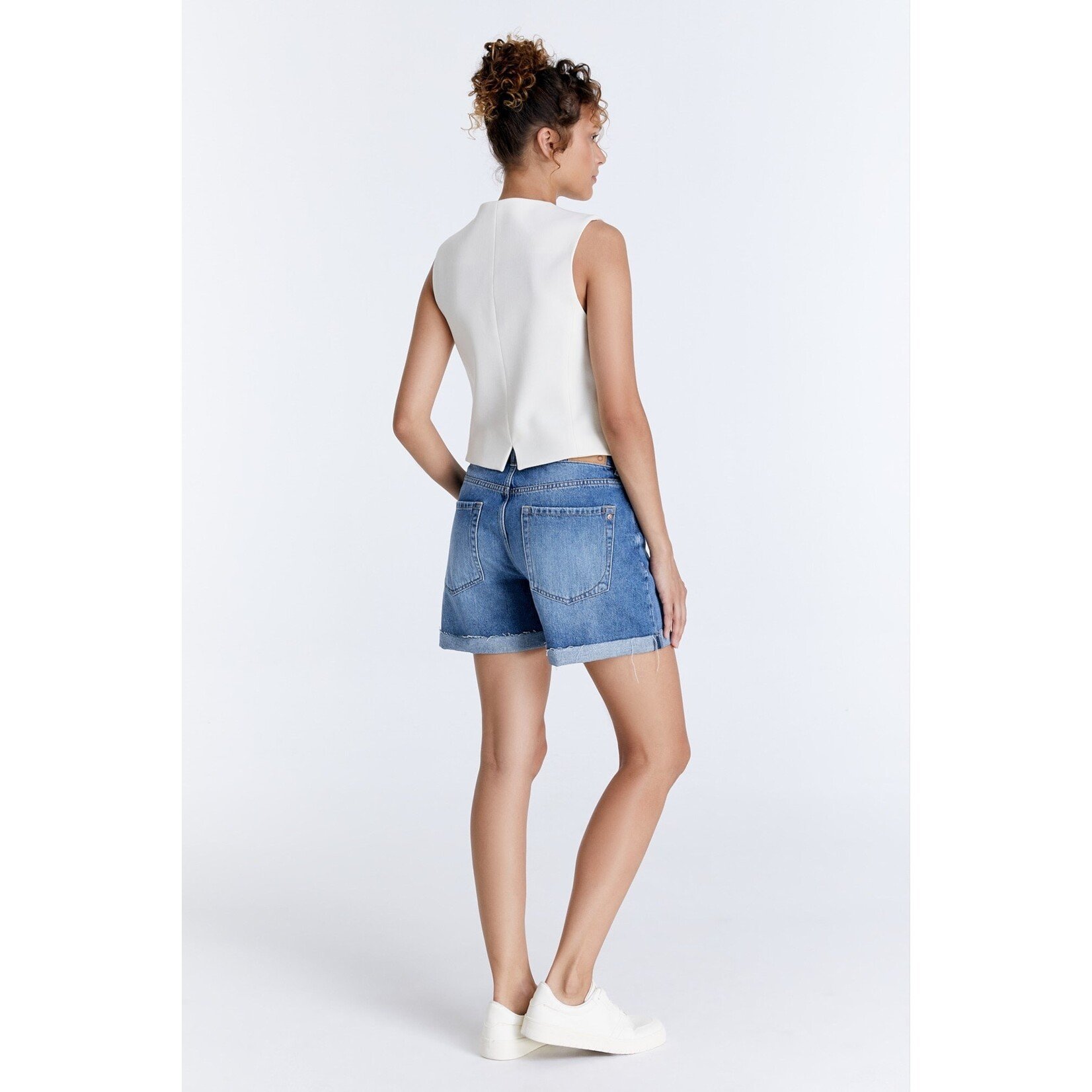 C.O.J. COJ denim Short Tracy medium blue