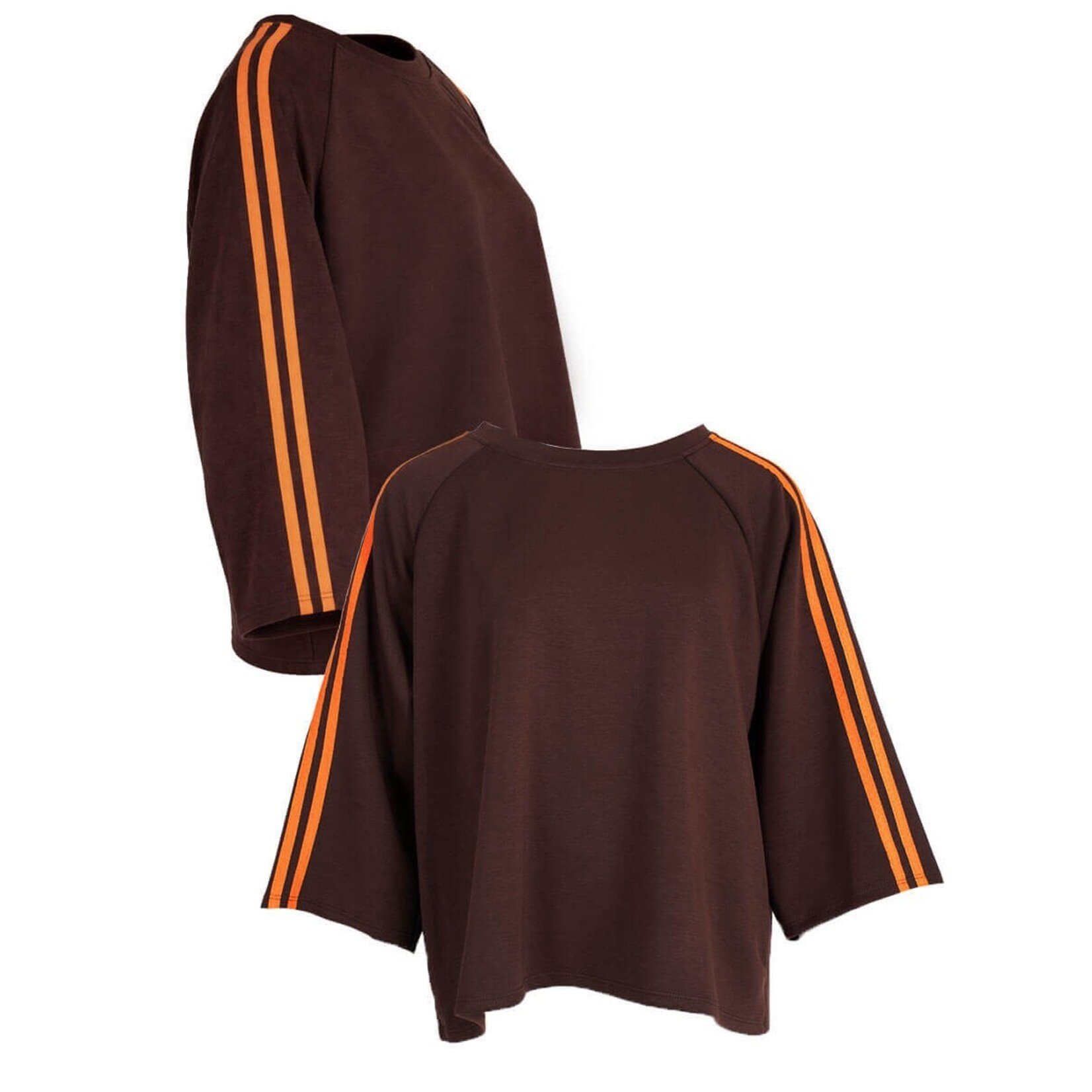 Sweater Chrissy bruin/oranje