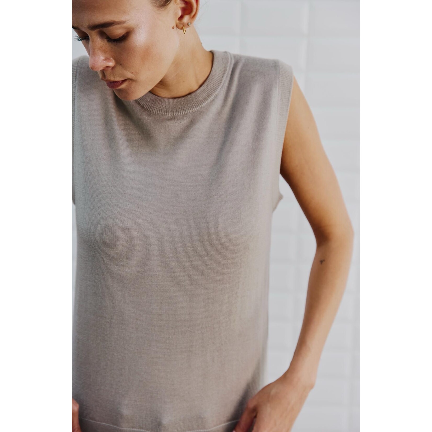 With Black Withblack Miles tanktop grijs