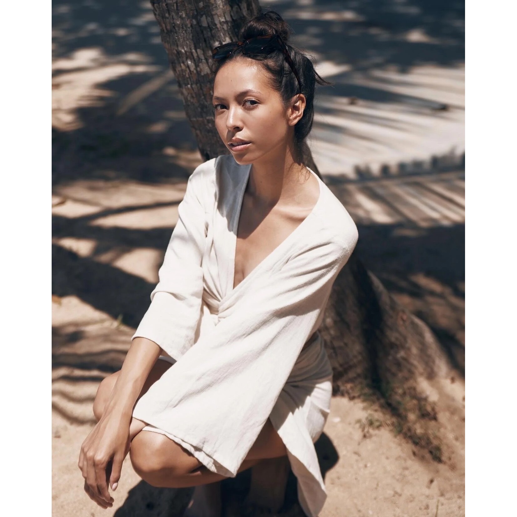 Berawa Luxe Berawa Wrap Top beige