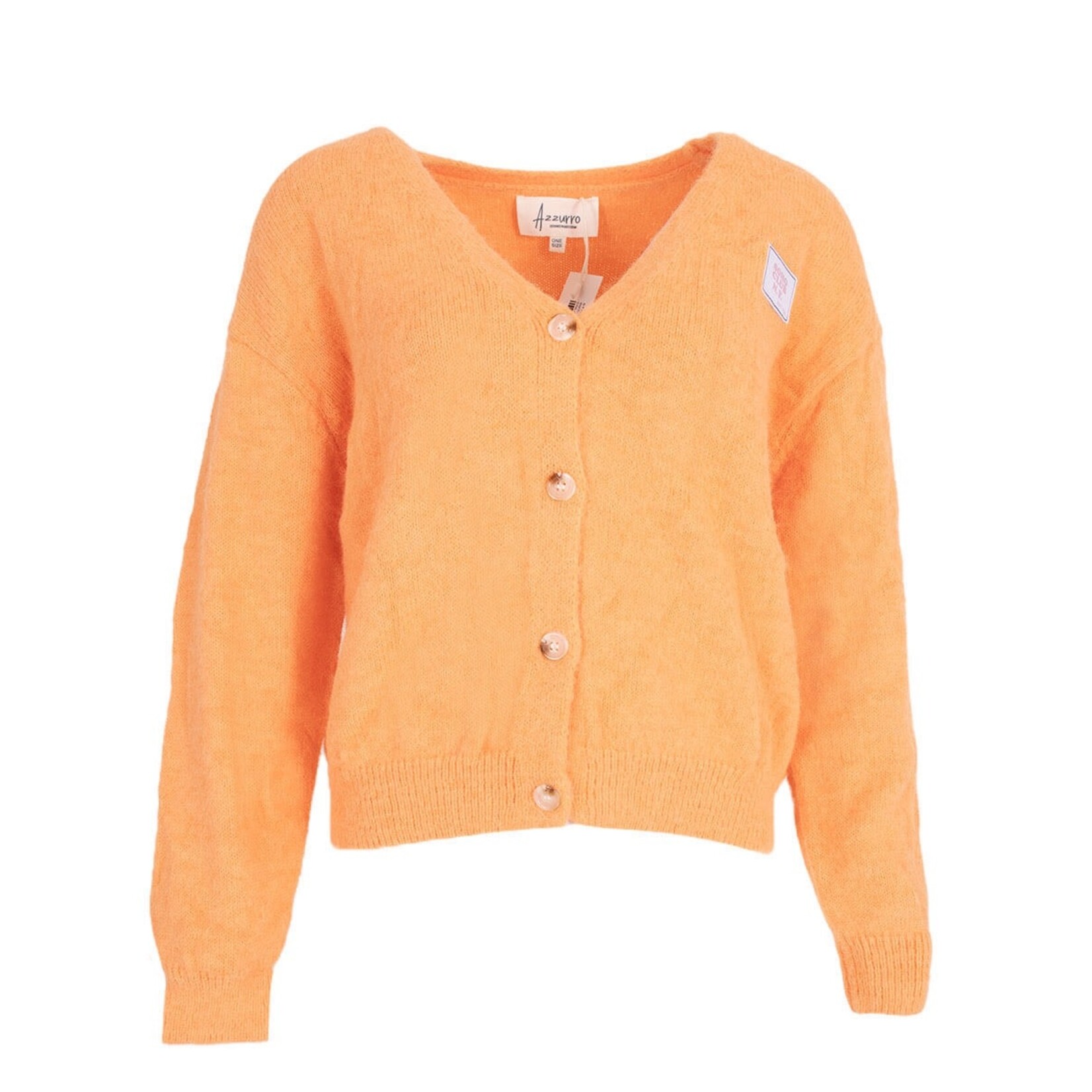 Vest gebreid Loes oranje