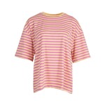 T-shirt streep glitter geel