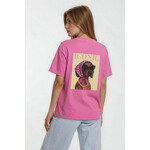 T-shirt Iconic teckel roze