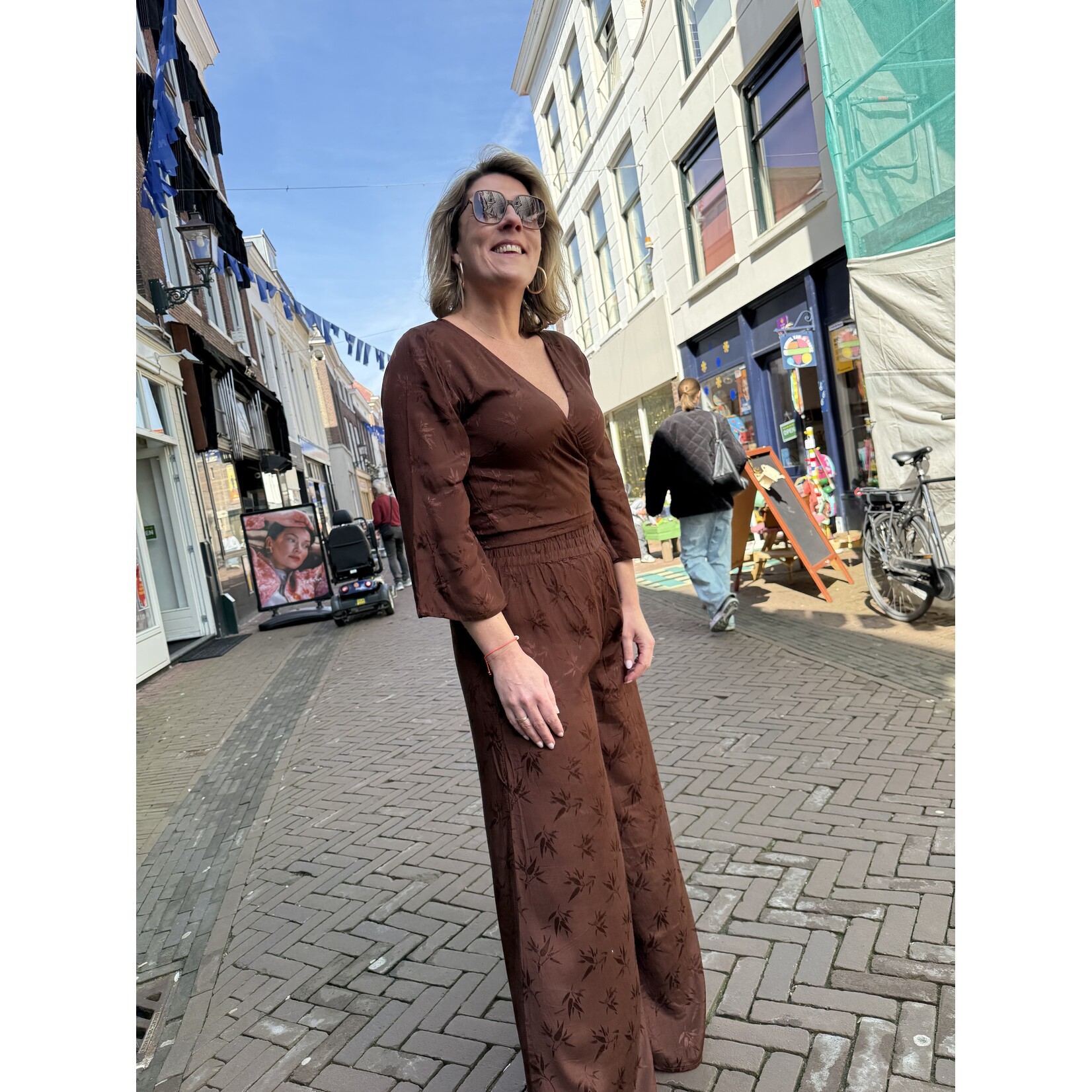 Berawa Luxe Berawa Luxe Elsa palazzo pants bruin