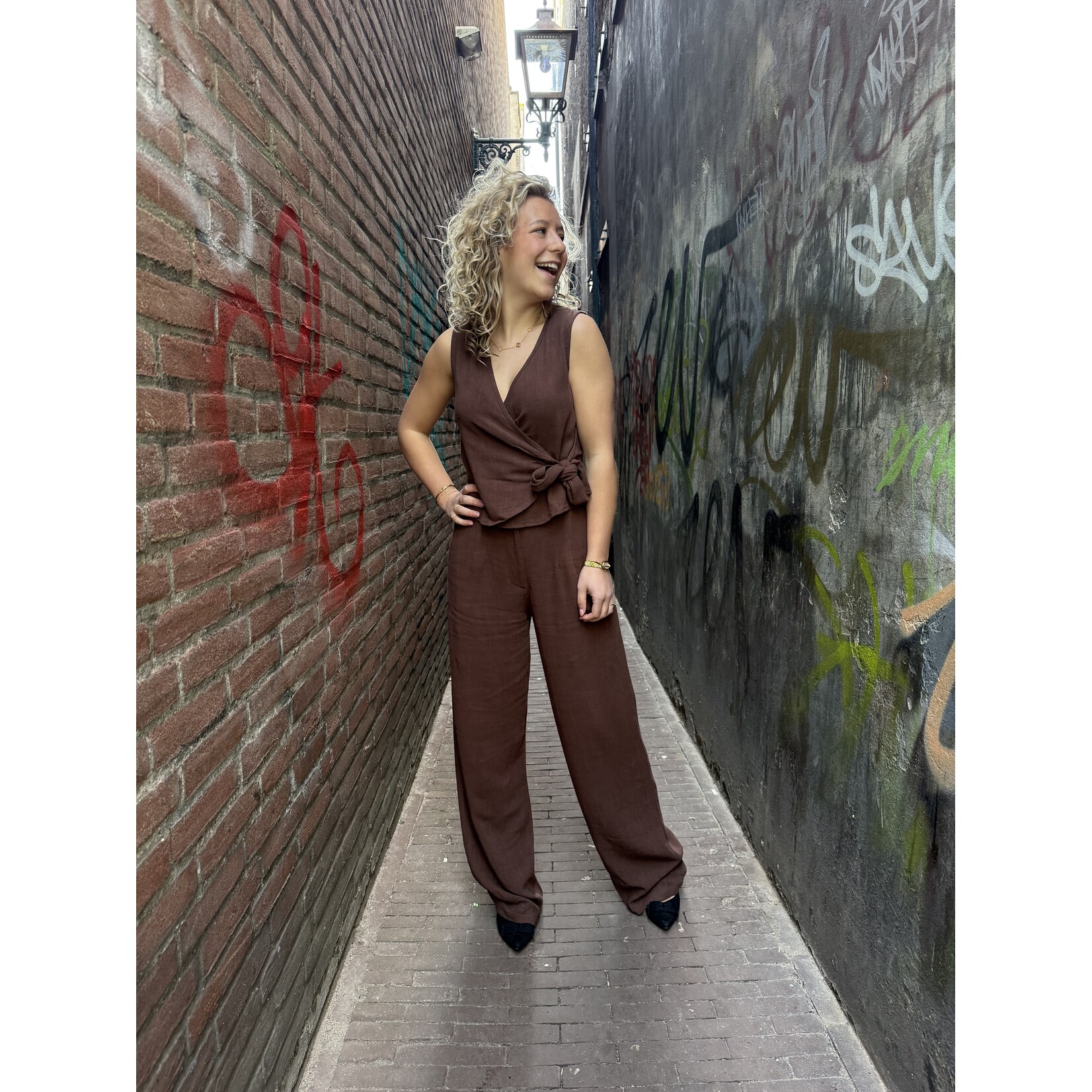 Berawa Luxe Berawa Luxe Iselina pants bruin