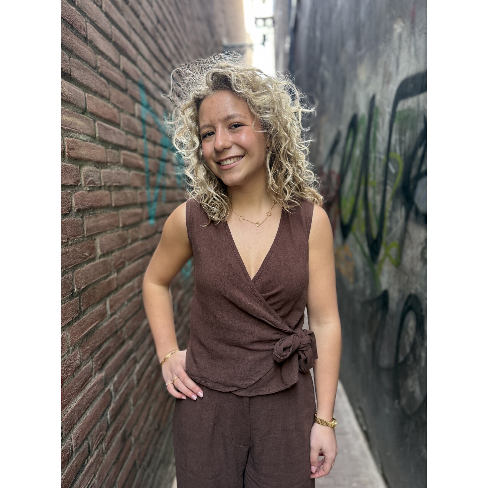 Berawa Luxe Berawa Luxe Pavluna top bruin